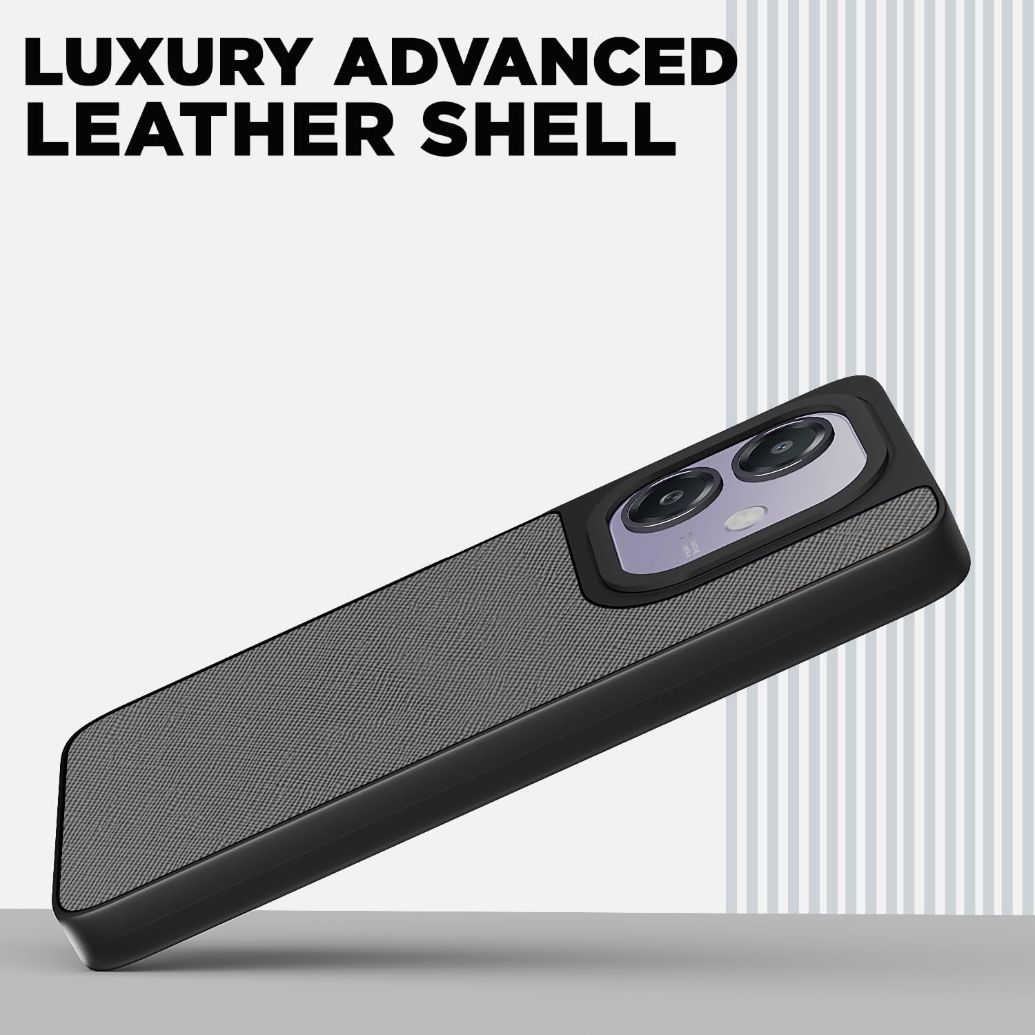 Pikkme grey Leatherback mobile back cover for Oppo A3x 5G/A3x 4G – photo 2