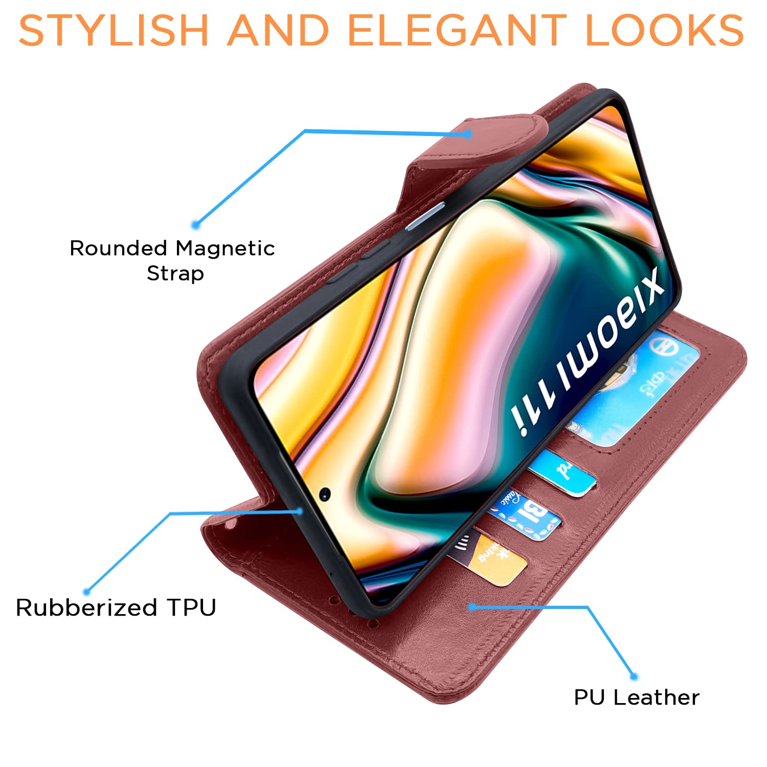 Pikkme Mi 11i 5G/11i brown flip cover – photo 5