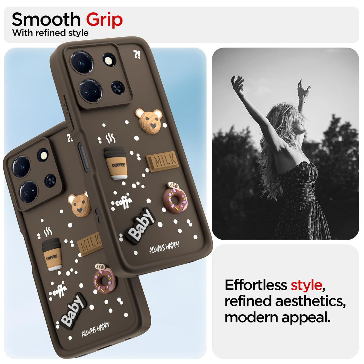 Pikkme brown phone cover for Infinix Note 30 5G – photo 2