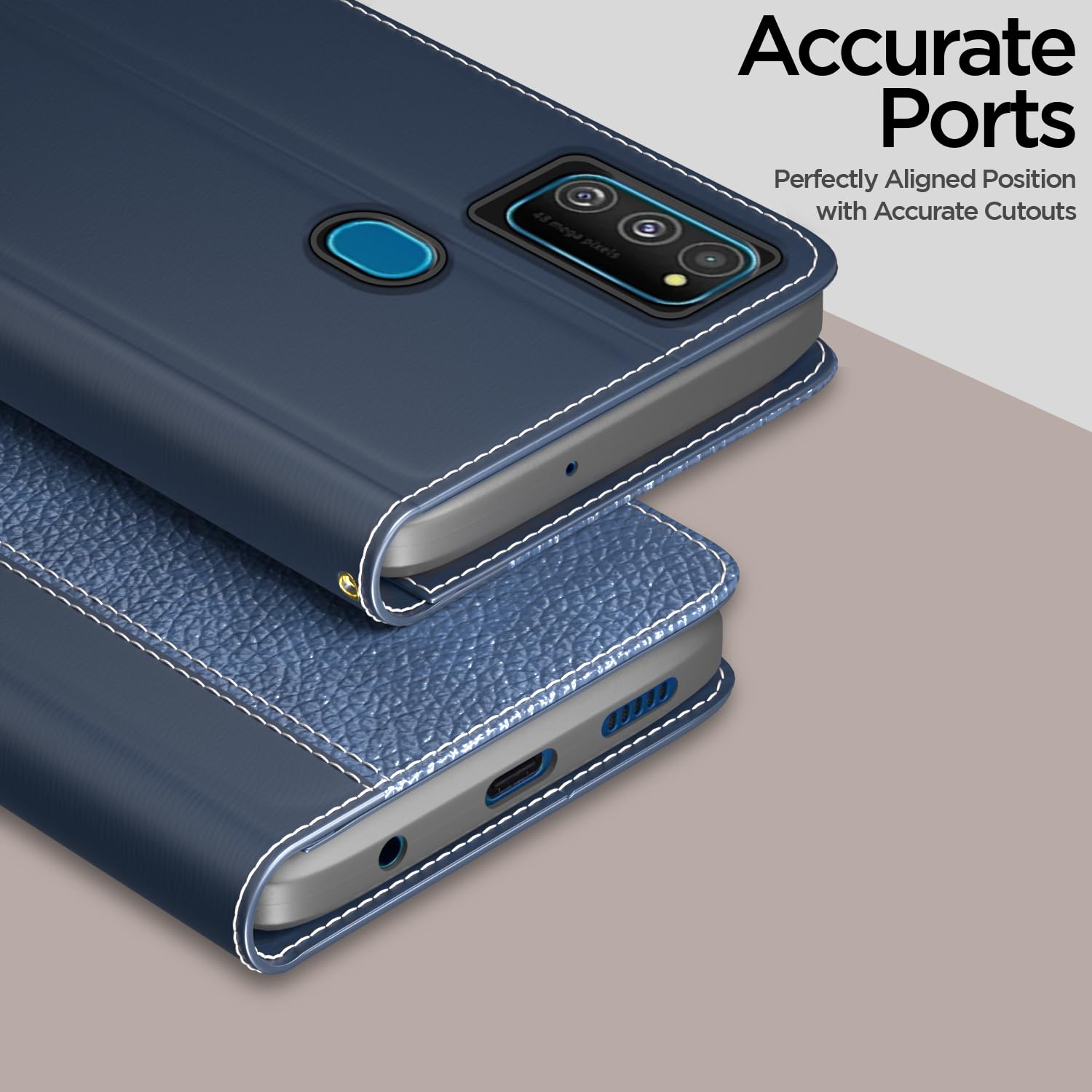 Samsung M30s/M21/M21 2021 Wallet wallet flip cover in blue by Pikkme – photo 2