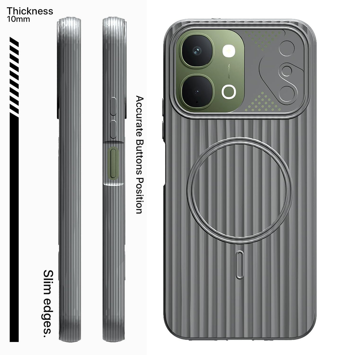 Vivo T5x/Y51 Pro/iQOO Z11x 5G mobile cover in grey by Pikkme – photo 3