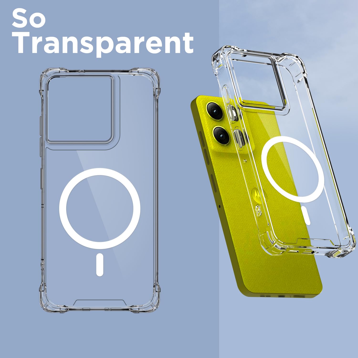 Pikkme transparent mag-safe MagSafe phone cover for Moto G86 Power 5G – photo 2
