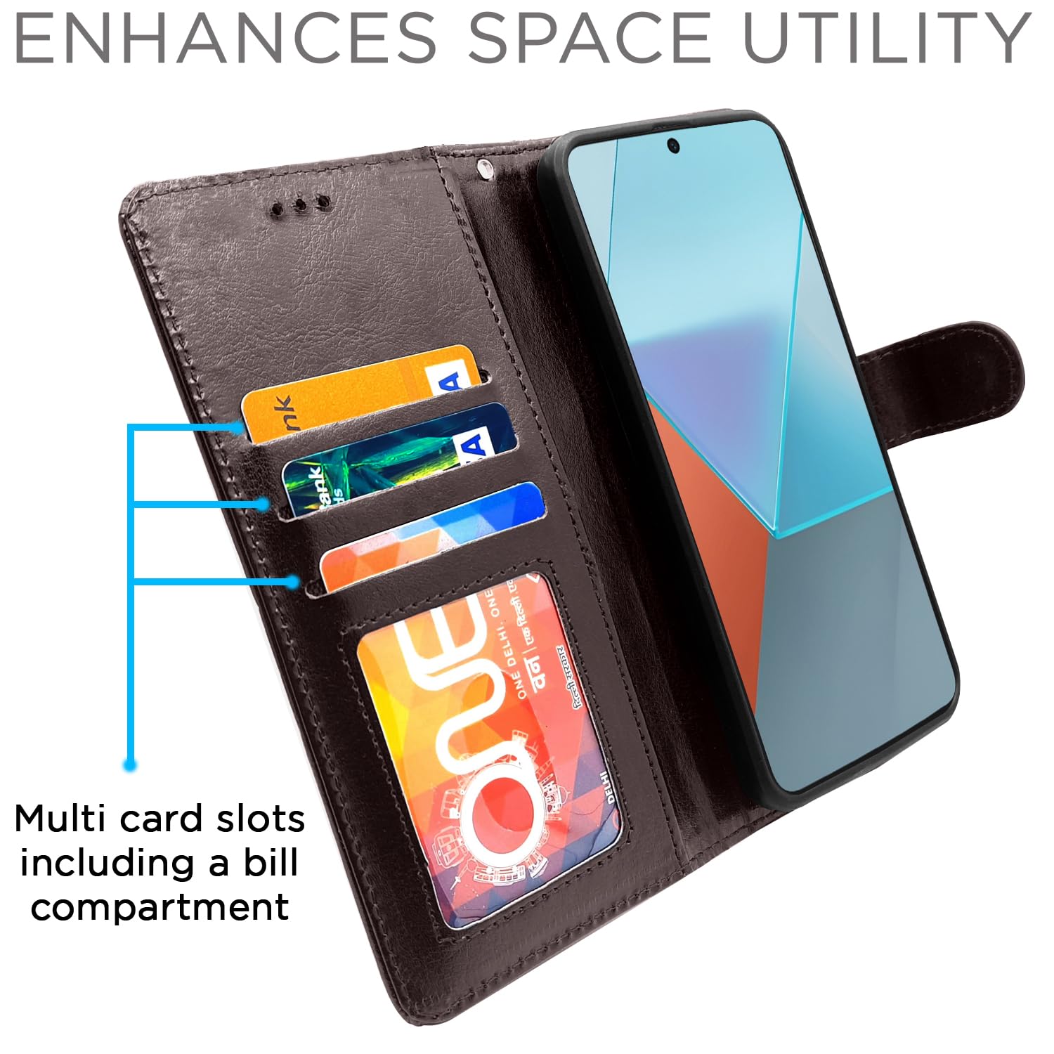 Pikkme coffee Wallet flip case for Redmi Note 13 Pro 5G – photo 2