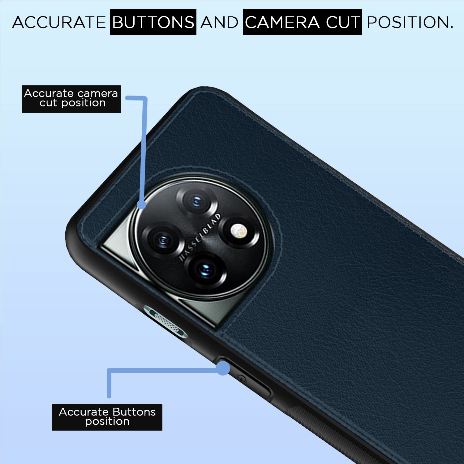 Pikkme OnePlus 11 5G Leather blue phone cover – photo 6