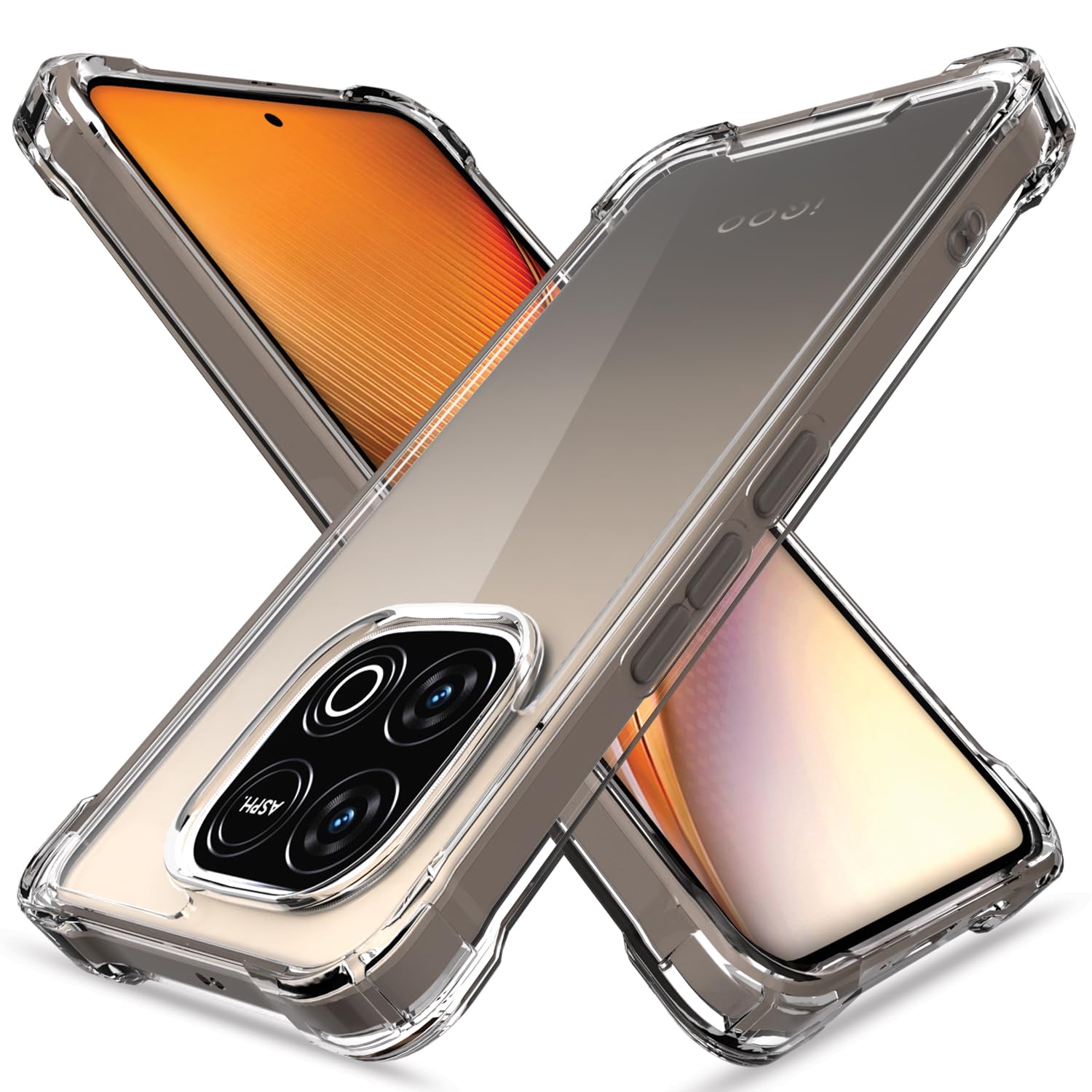 Pikkme iQOO Neo 10 5G / Vivo Y300 GT 5G PC + TPU Crystal Clear Transparent Back Cover (Transparent)