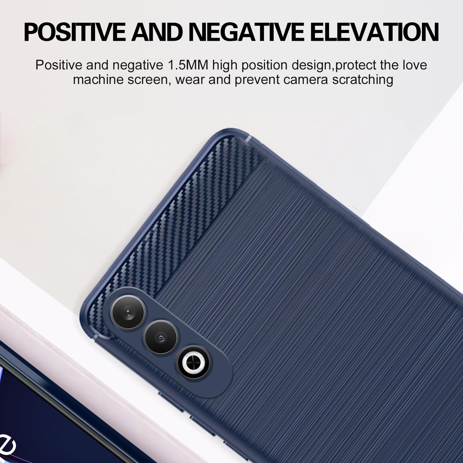 Pikkme OnePlus Nord Ce 4 5G Carbon Fibre Back Cover (Blue)