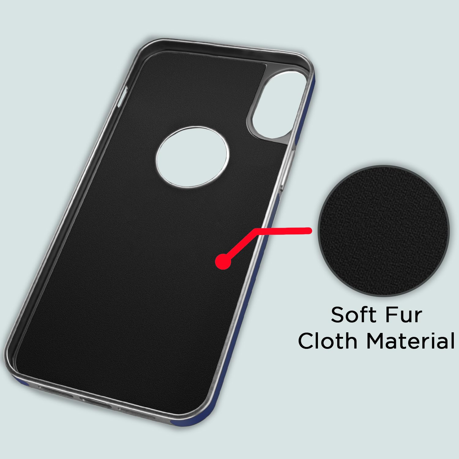 iPhone XR Leatherback phone cover in chrome blue by Pikkme – photo 6