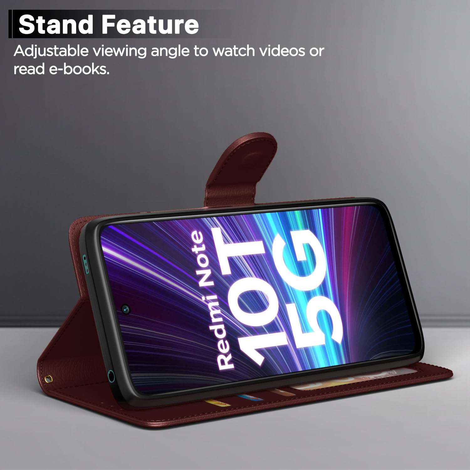 Pikkme Redmi Note 10T/Poco M3 Pro 5G brown flip cover – photo 3