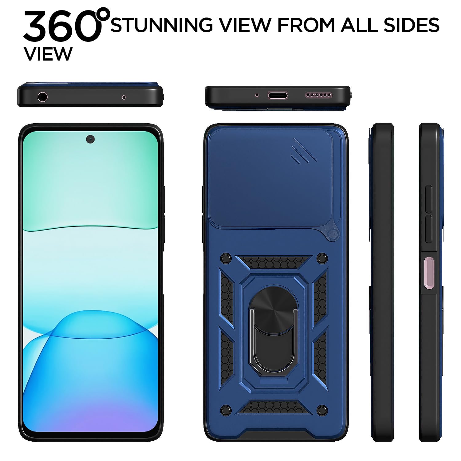 Blue D10 Camera Shield mobile back cover for Redmi 13/Poco M6 Plus 5G – Pikkme – photo 5