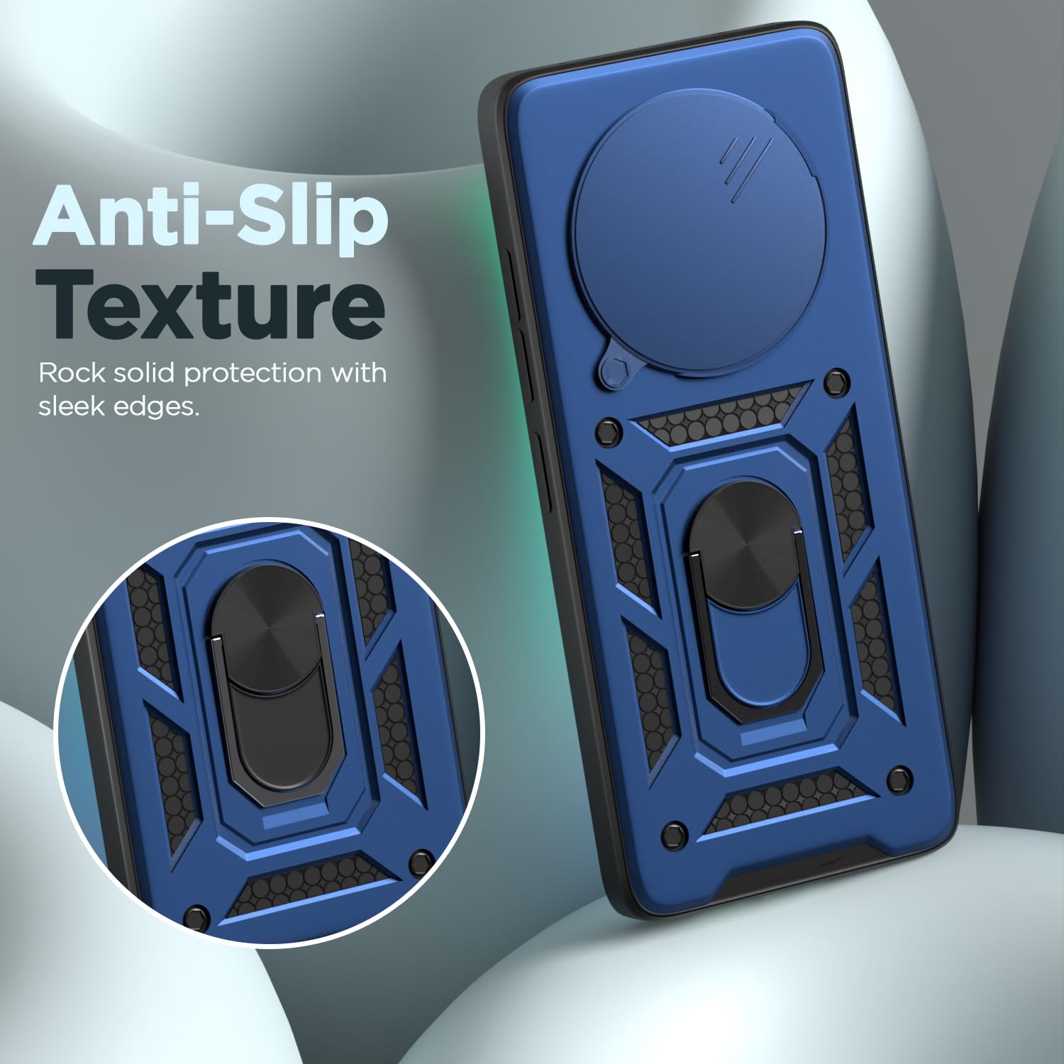 Pikkme Realme P3 Pro 5G D10 Tough Armor Back Cover (Blue)