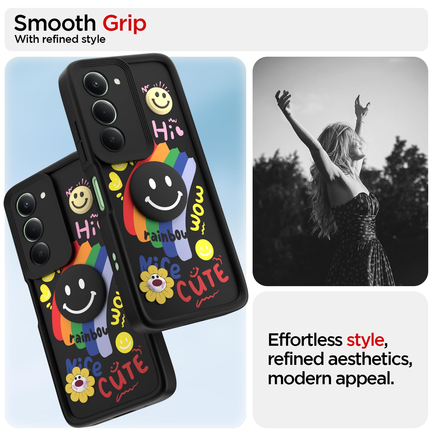 Black Soft Silicone phone cover for Redmi 15 5G – Pikkme – photo 2
