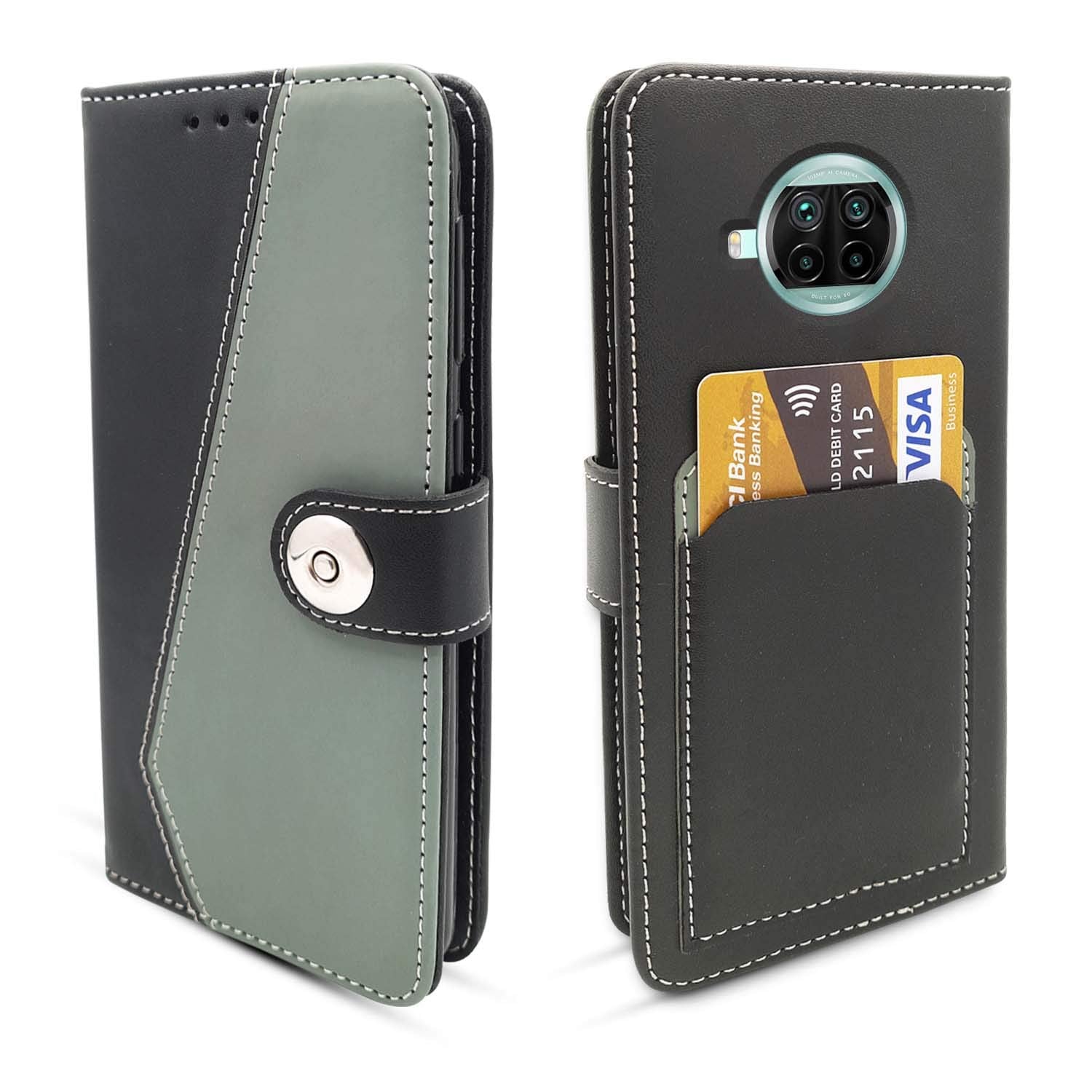 Pikkme grey wallet flip cover for Mi 10i 5G