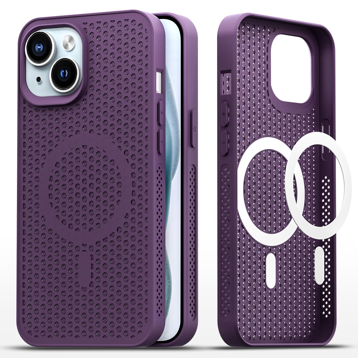 Pikkme iPhone 15 Plus MagSafe purple phone cover