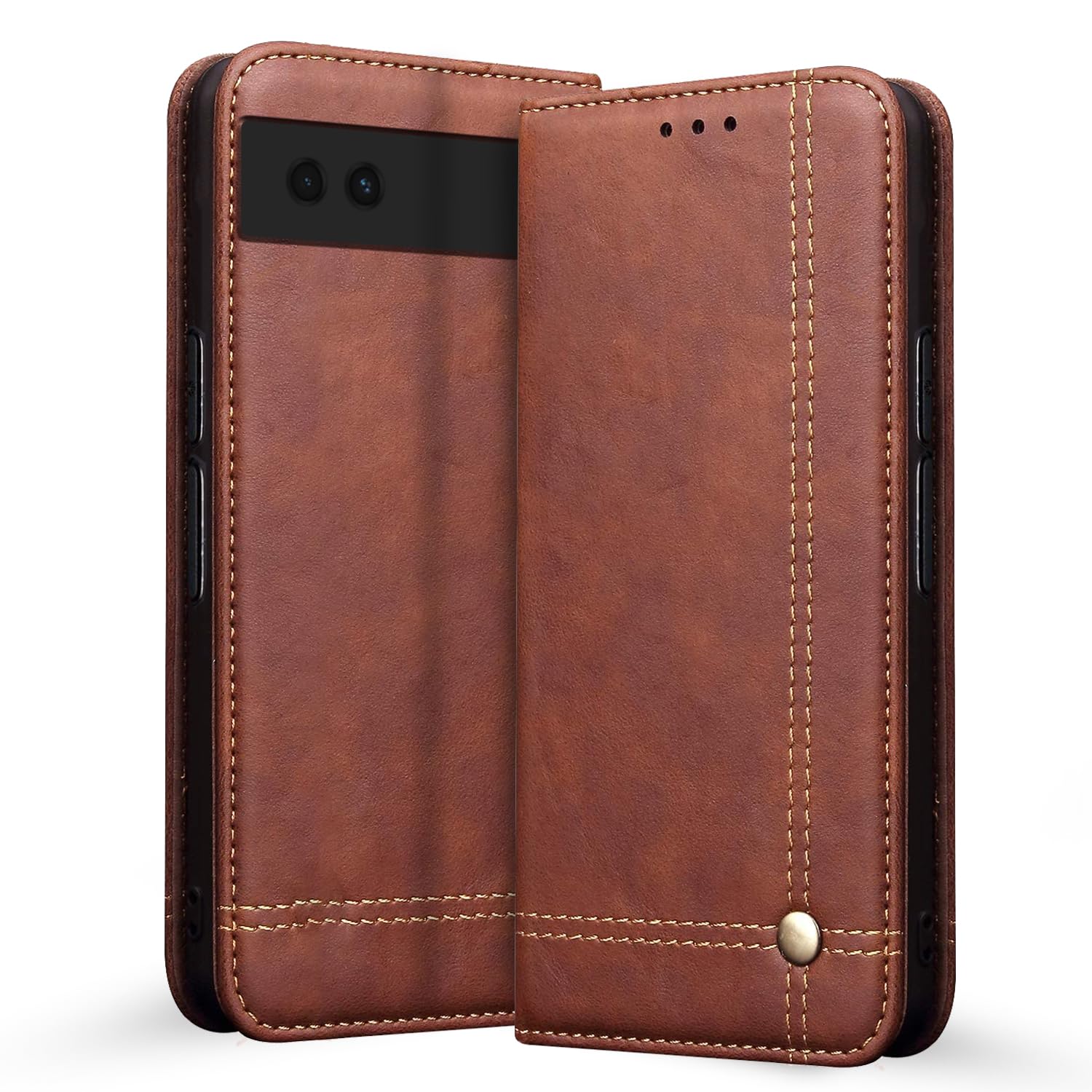 Brown Magnetic mobile flip cover for Google Pixel 6A – Pikkme