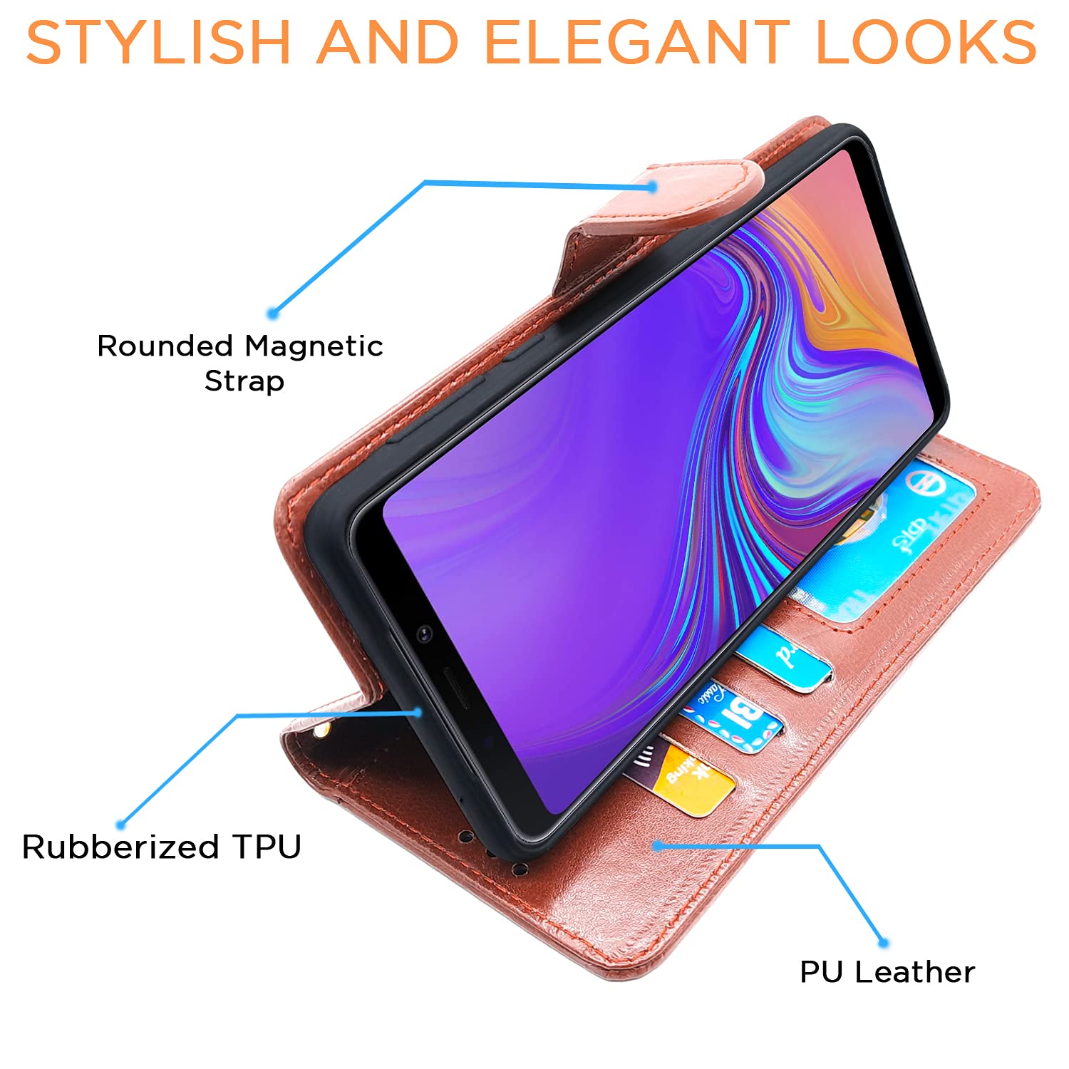 Pikkme Samsung Galaxy A9 2018 Vintage Flip Cover (Brown)