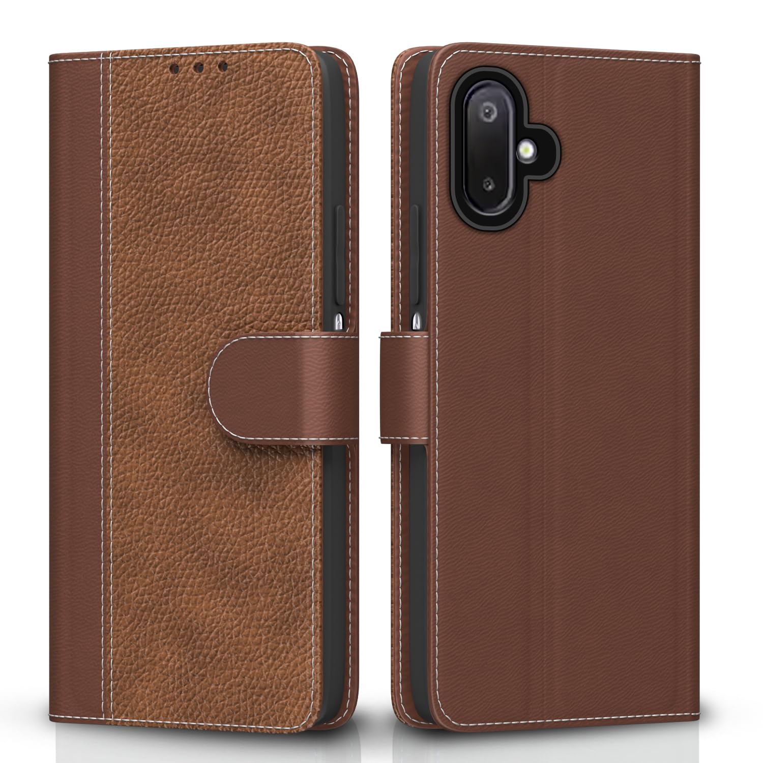 Samsung M06/F06 5G Wallet mobile flip cover in tan by Pikkme