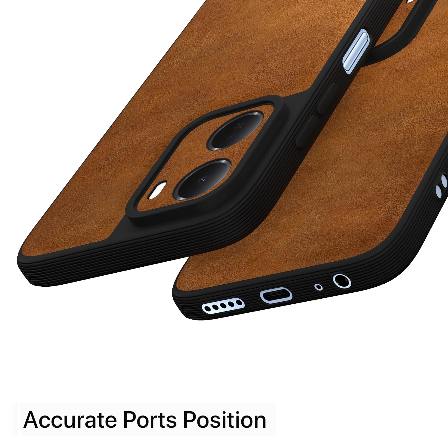 Redmi 15A 5G Leather mobile back cover in brown by Pikkme – photo 4