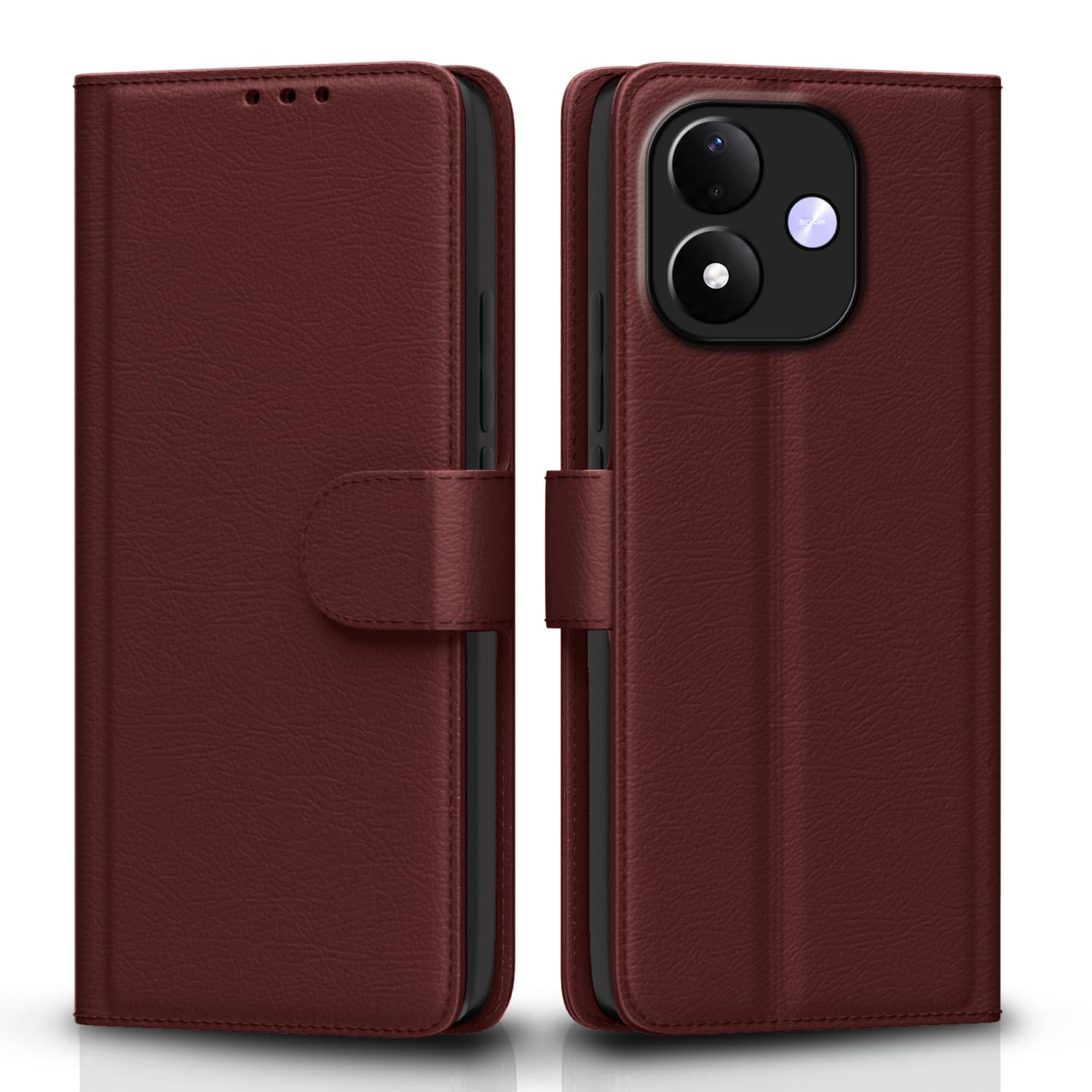 Pikkme Redmi Note 17 5G Wallet brown flip cover