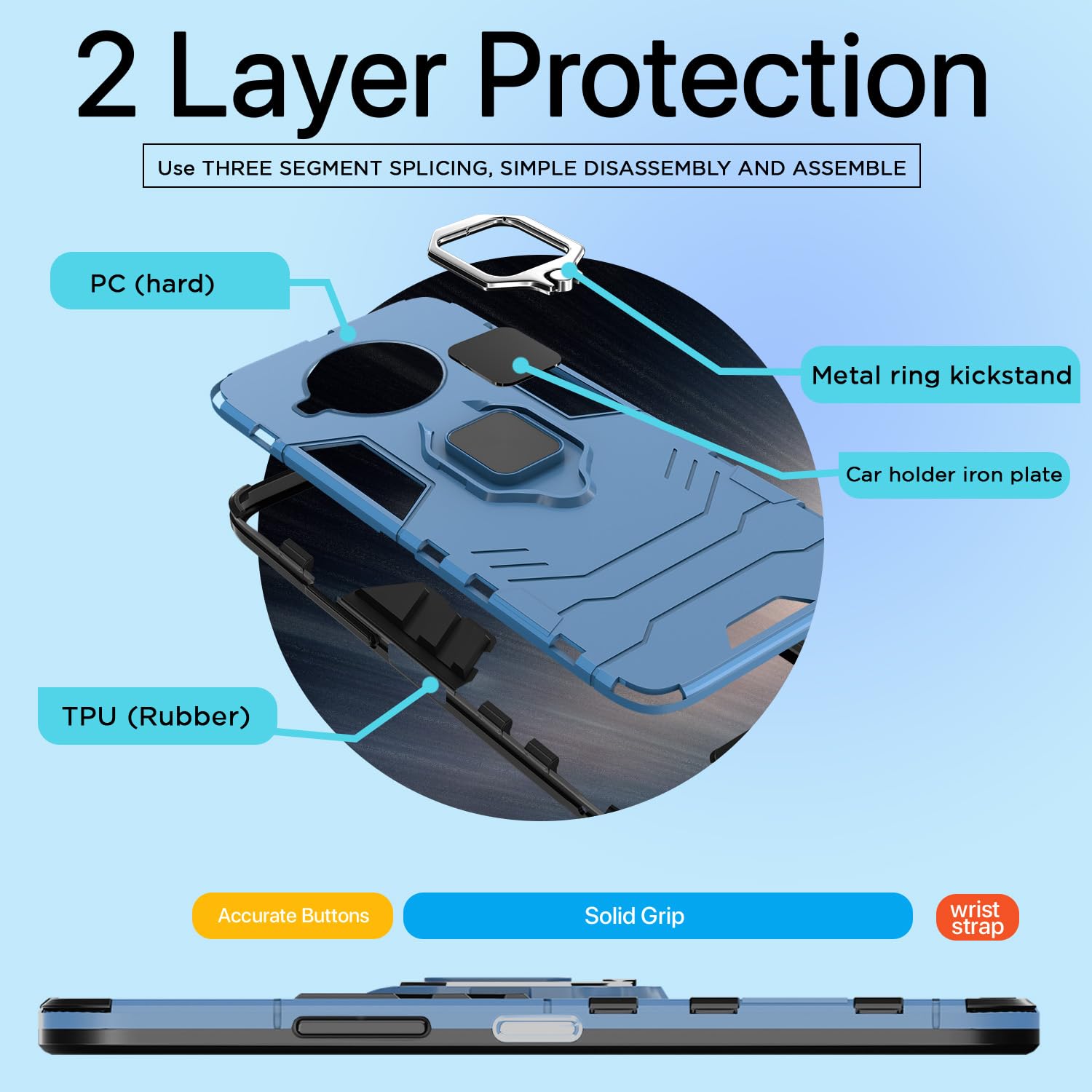 Blue mobile cover for MI 10i 5G – Pikkme – photo 2
