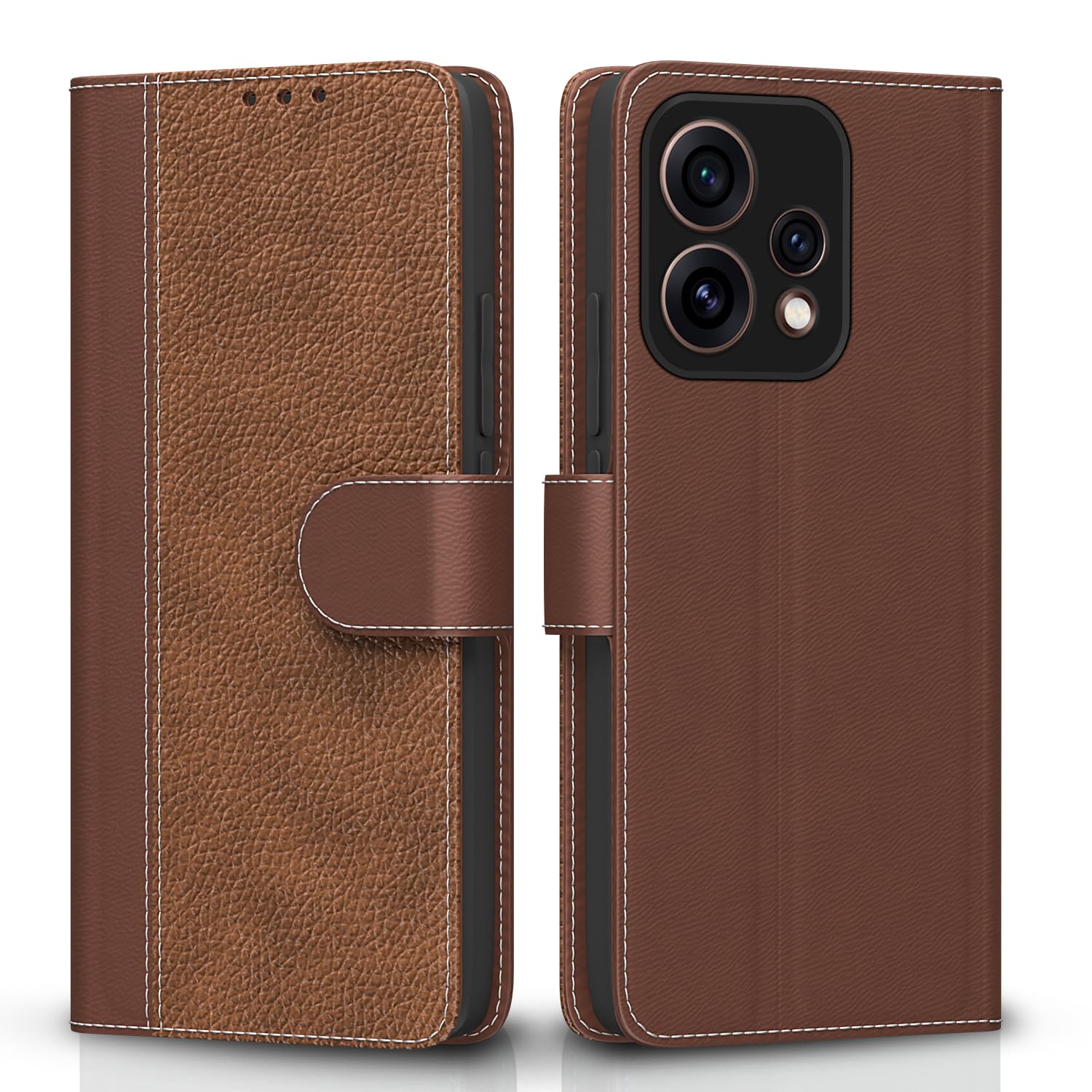 Tan mobile flip cover for Oppo Reno 15 5G – Pikkme