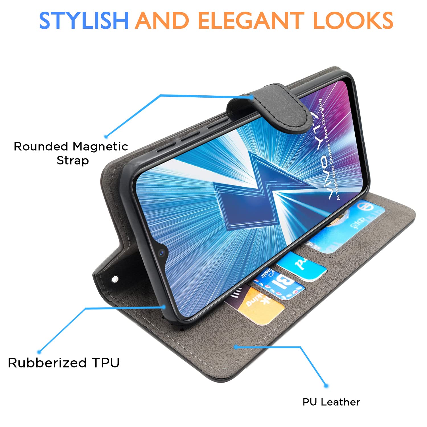 Black flip case for Vivo Y12/Y15/Y17/U10 – Pikkme – photo 5