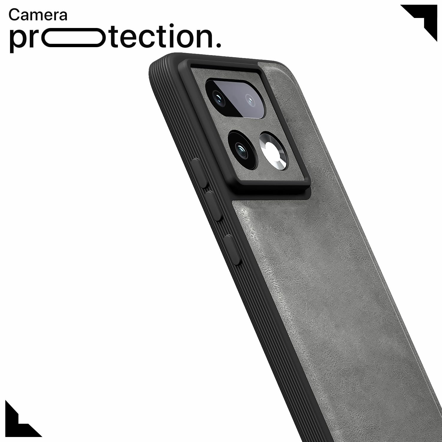 Pikkme Realme 16 Pro Plus 5G Leather grey mobile cover – photo 5