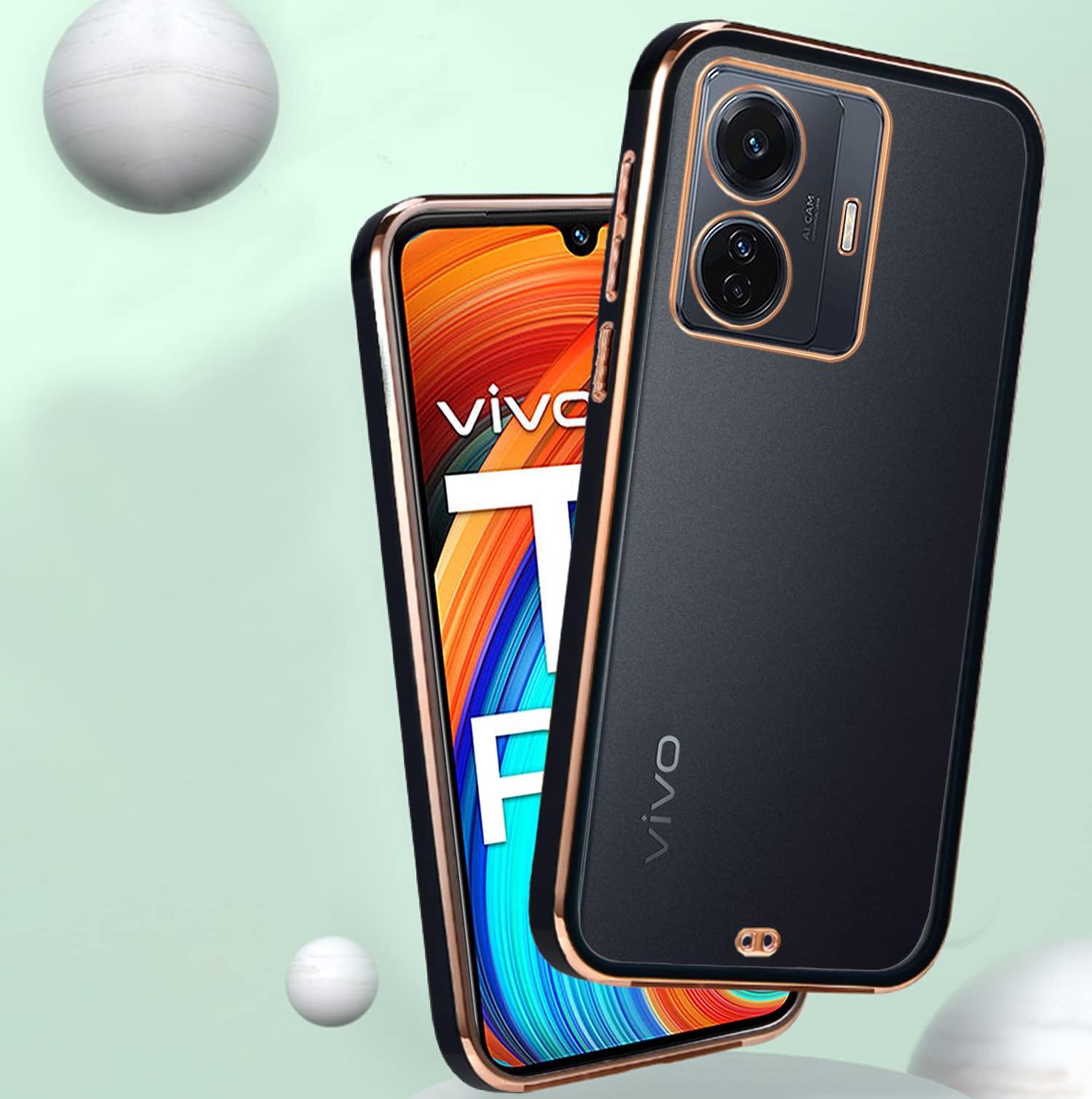 Vivo T1 Pro/iQOO Z6 Pro 5G phone cover in tpu, black by Pikkme – photo 3