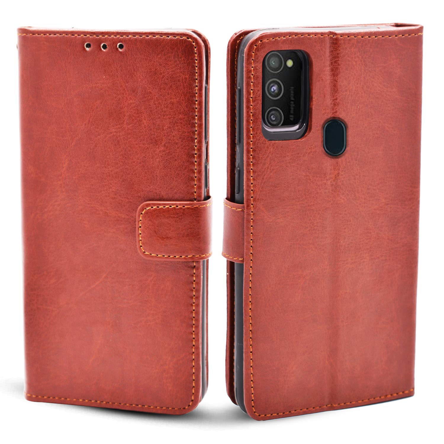 Pikkme Samsung Galaxy M21 Vintage Flip Cover | Brown