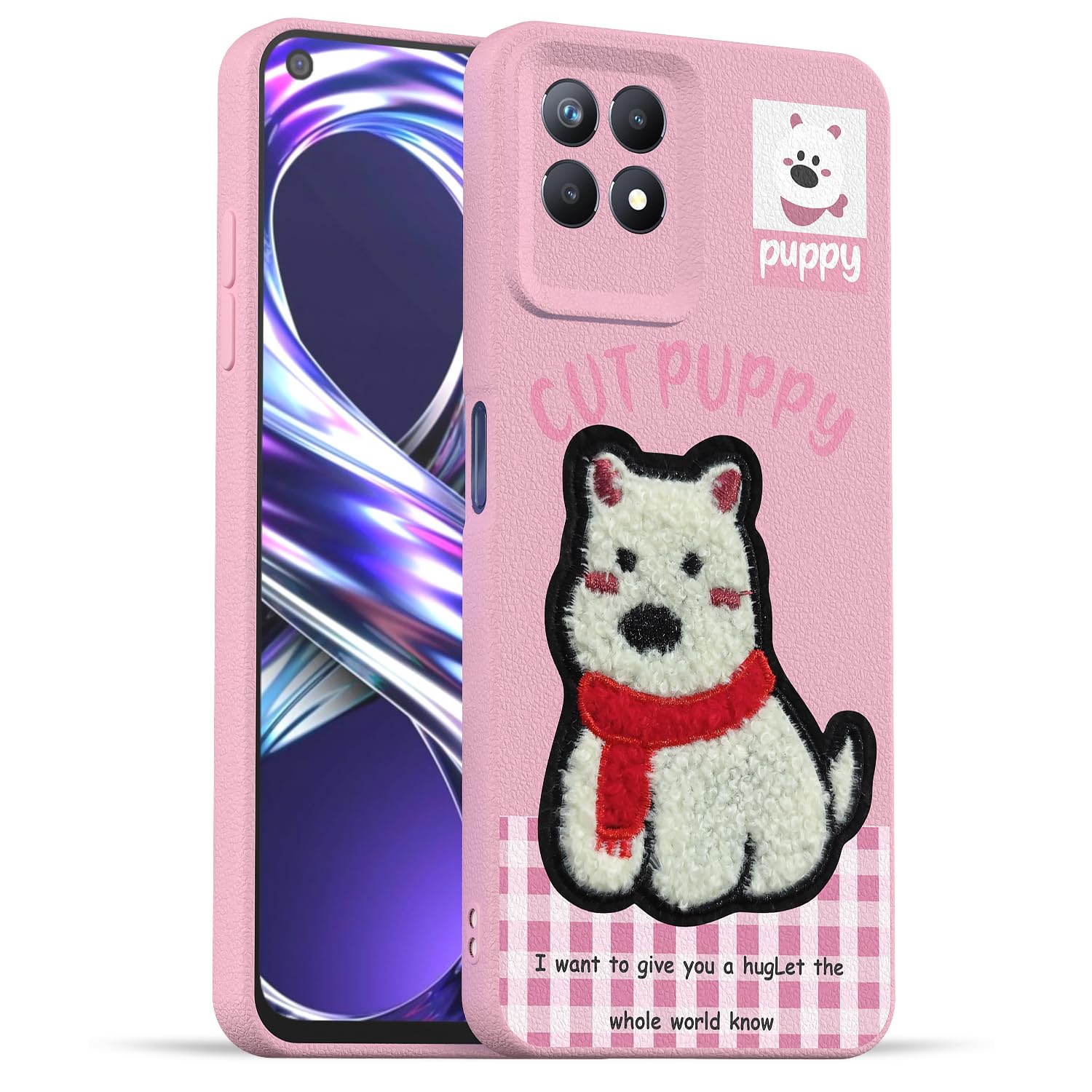 Pikkme pink phone cover for Realme Narzo 50/8i 4G
