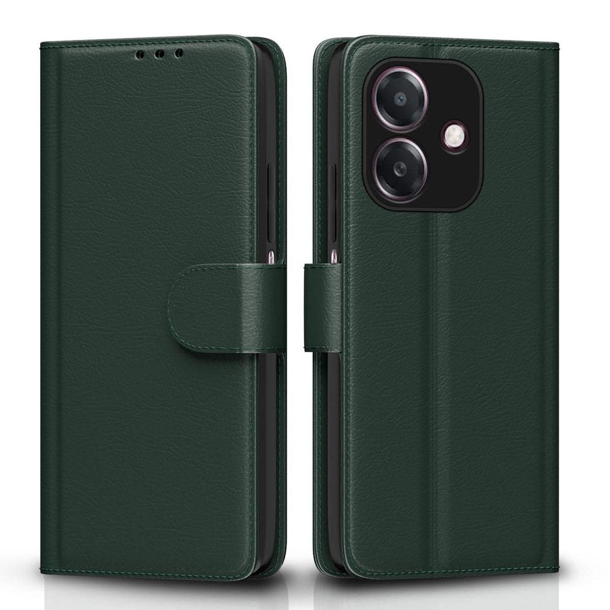 Pikkme green flip case for Oppo A3x 5G/A3x 4G/A3 5G
