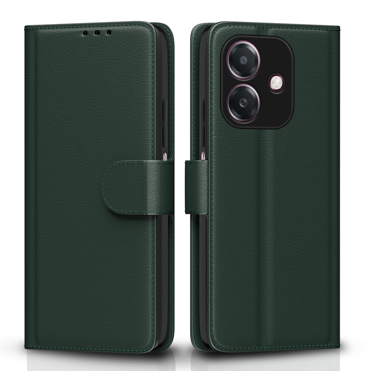 Pikkme green flip case for Oppo A3x 5G/A3x 4G/A3 5G