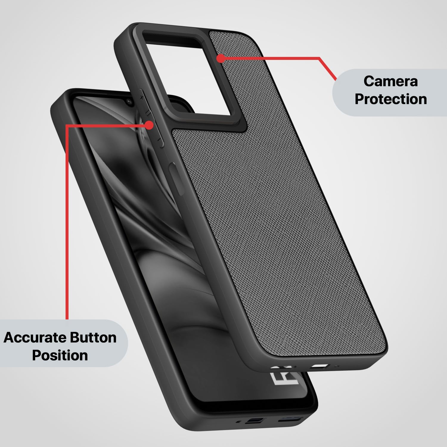 Redmi 13C 4G/5G/Poco C65/Poco M6 5G mobile cover in grey by Pikkme – photo 3