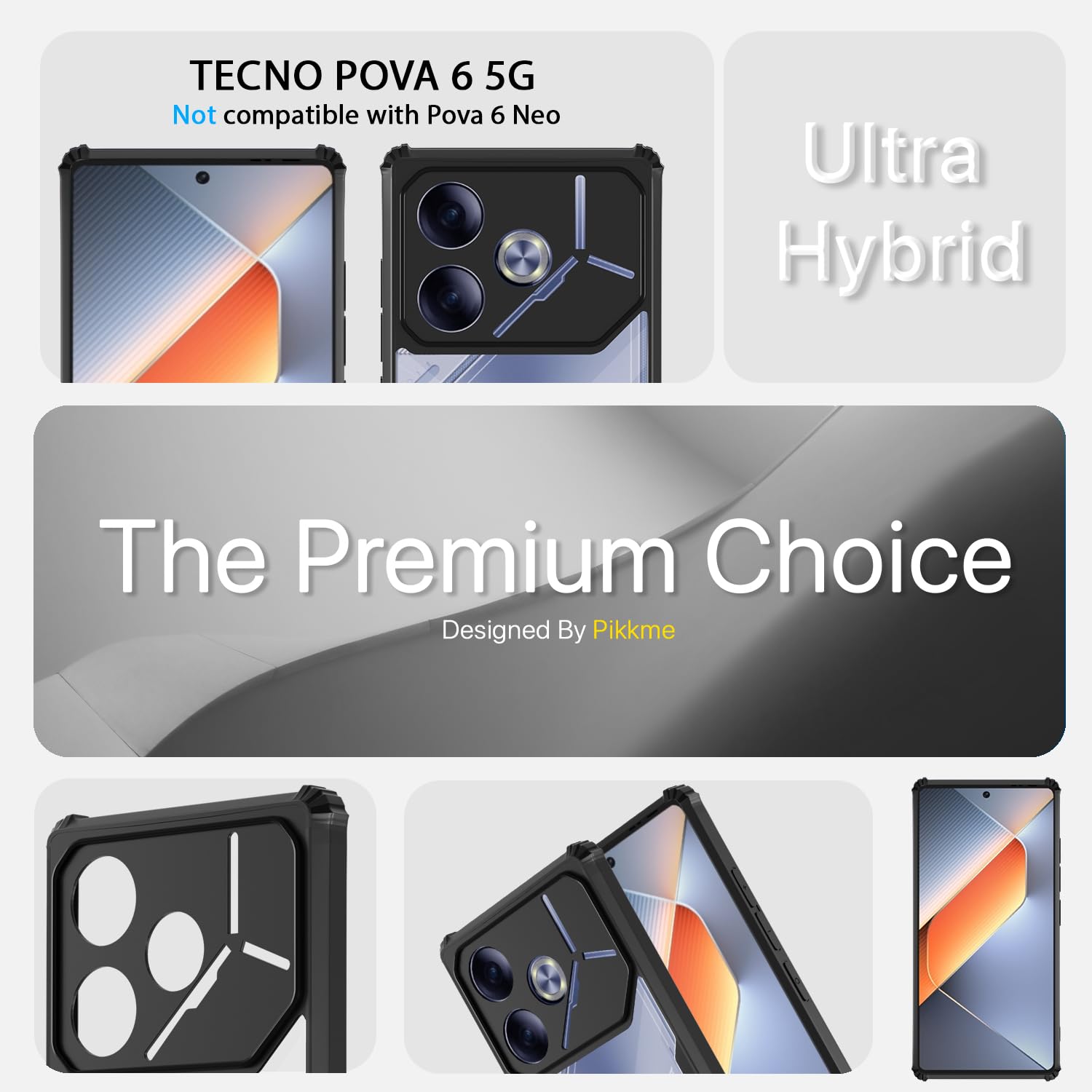 Pikkme black phone cover for Tecno Pova 6 – photo 3