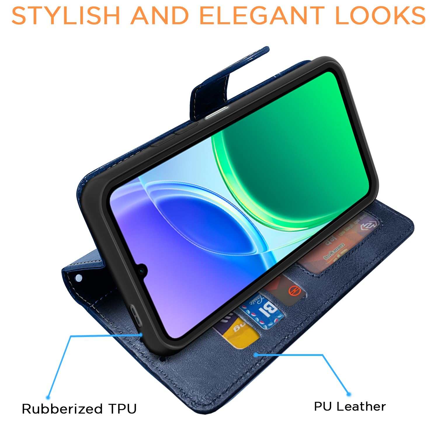 Navy & light blue mobile flip cover for Redmi A7 – Pikkme – photo 3
