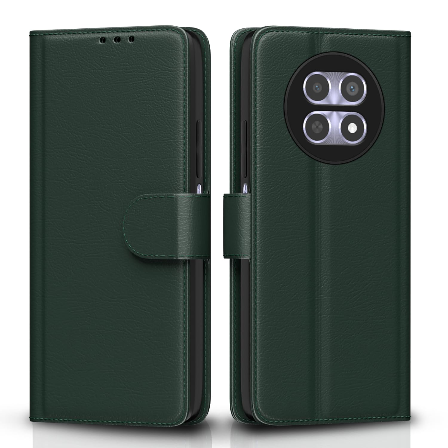Pikkme Realme 12 5G Vintage Flip Cover (Green)