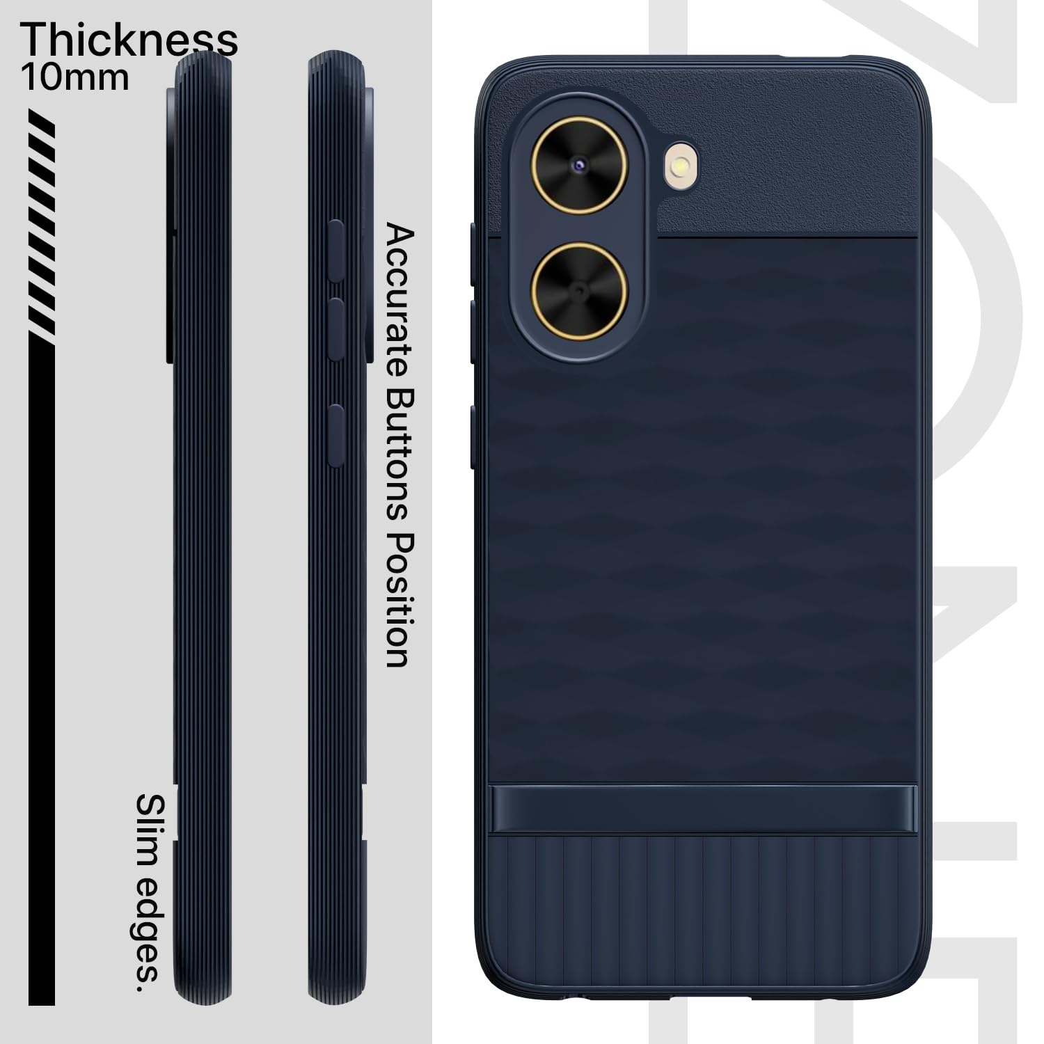 Pikkme Poco C71 / Redmi A5 Shockproof Soft Flexible Gencase Back cover (Blue)