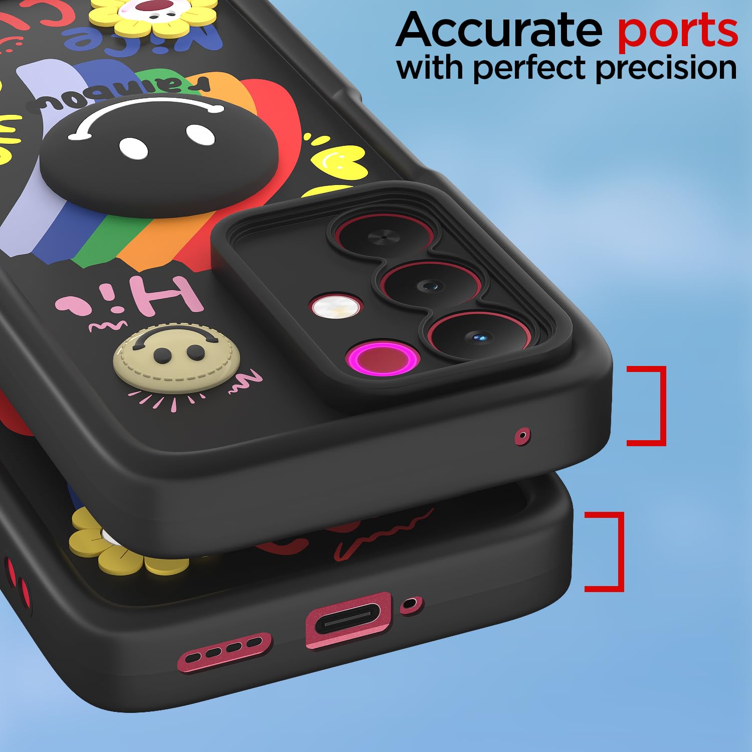 Black Soft Silicone mobile back cover for Realme Narzo 90X/C85/15X 5G – Pikkme – photo 4