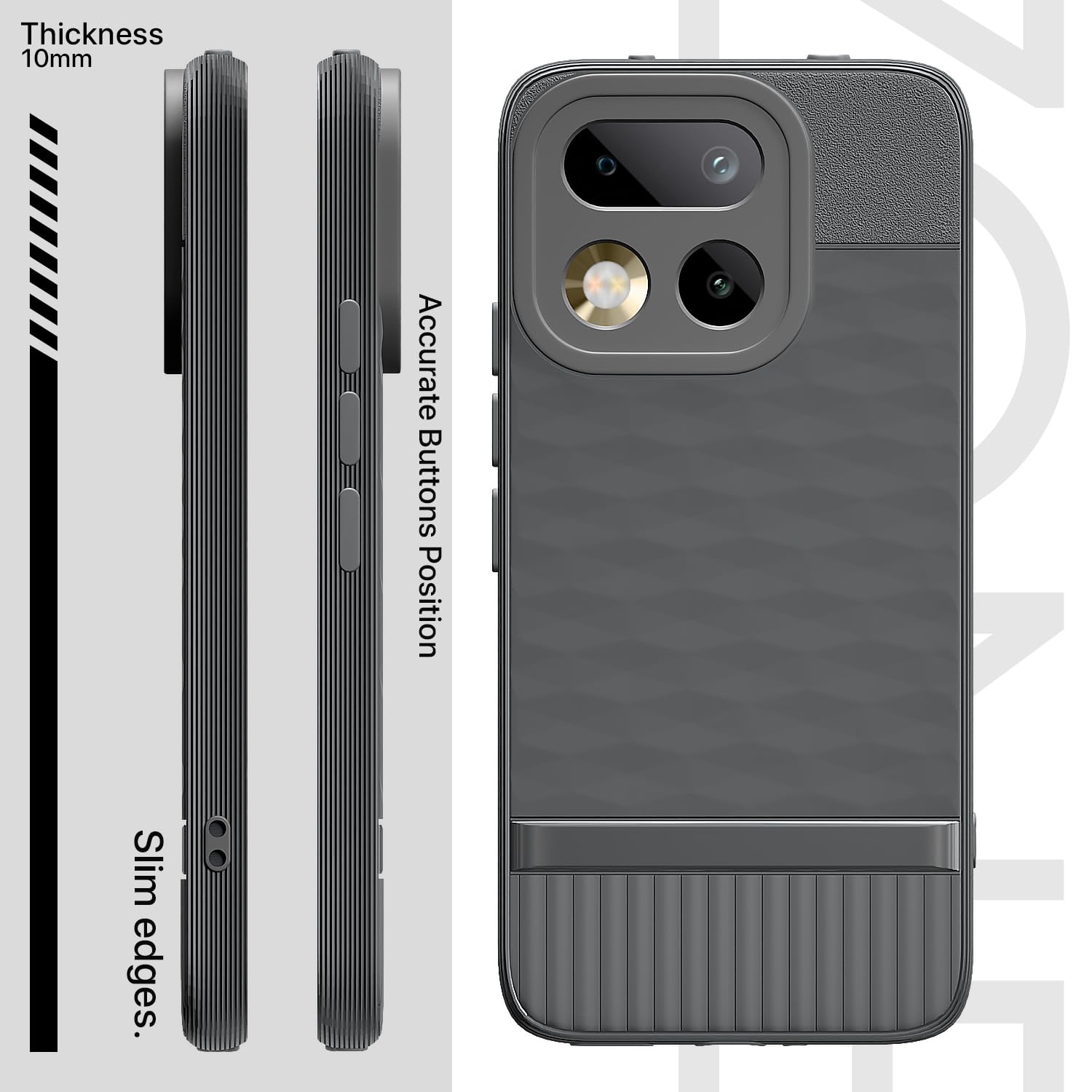 Realme 16 Pro 5G Silicone back cover in grey by Pikkme – photo 3