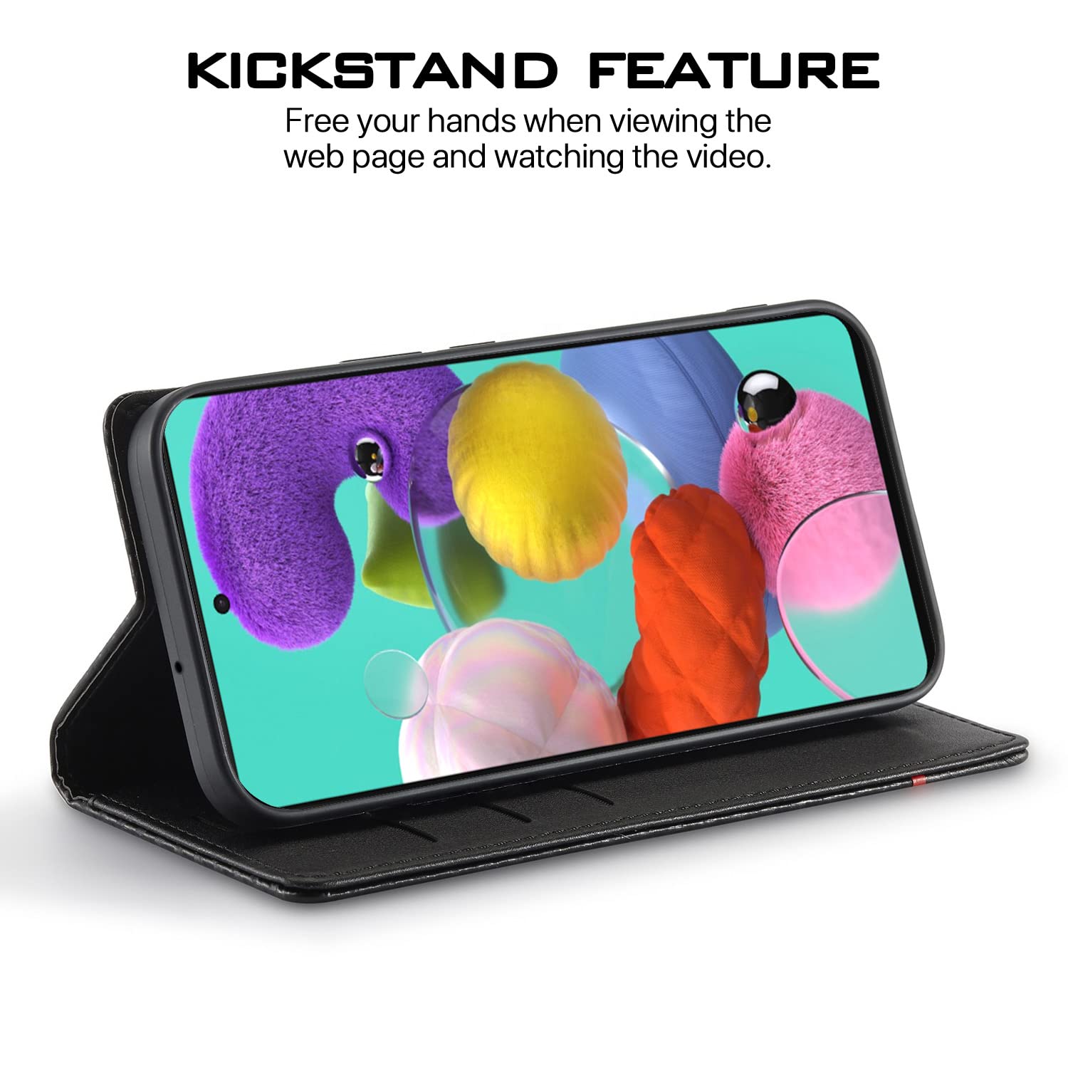 Pikkme black wallet flip cover for Samsung A51 – photo 5