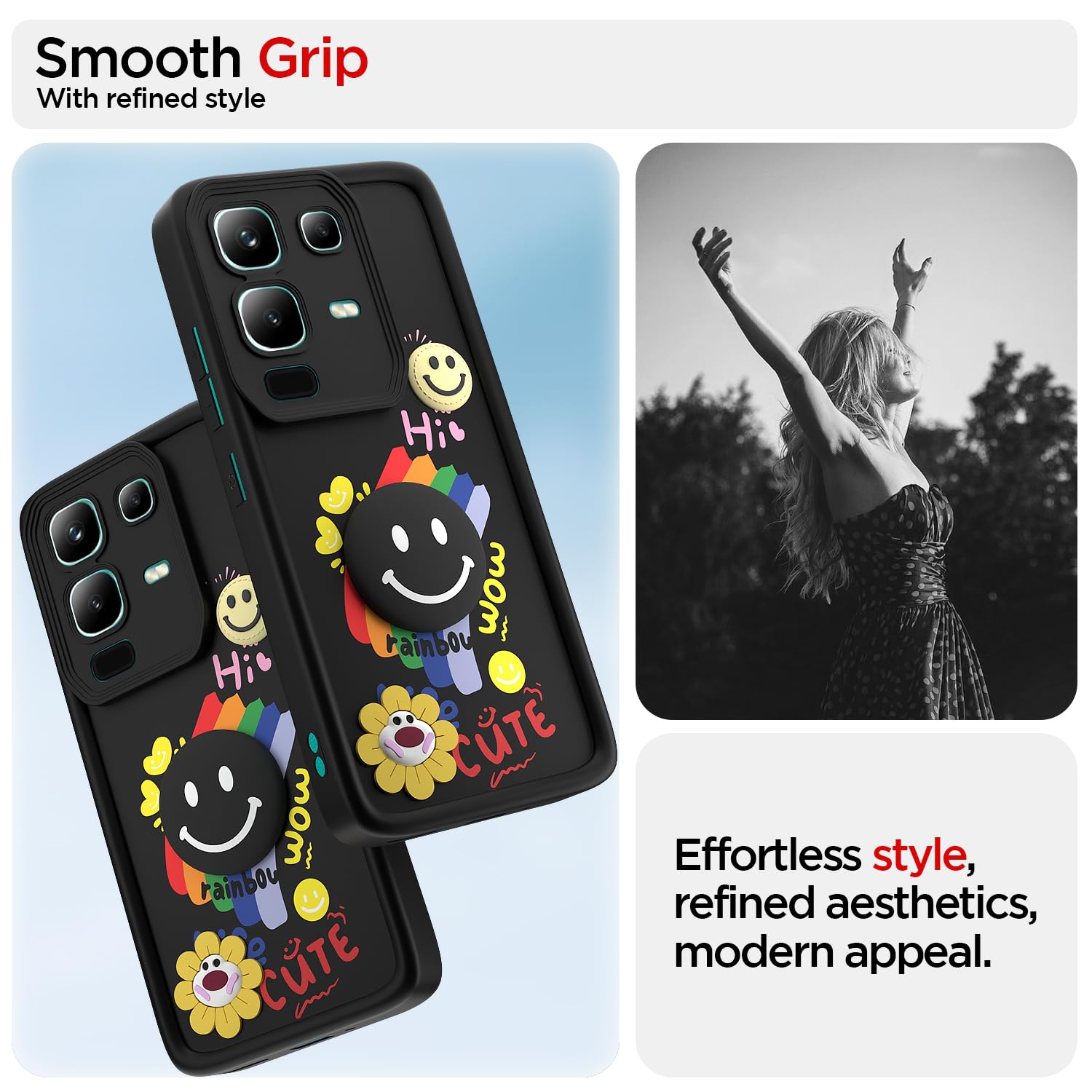 Pikkme Infinix Note 50s 5G Soft Silicone black mobile back cover – photo 2