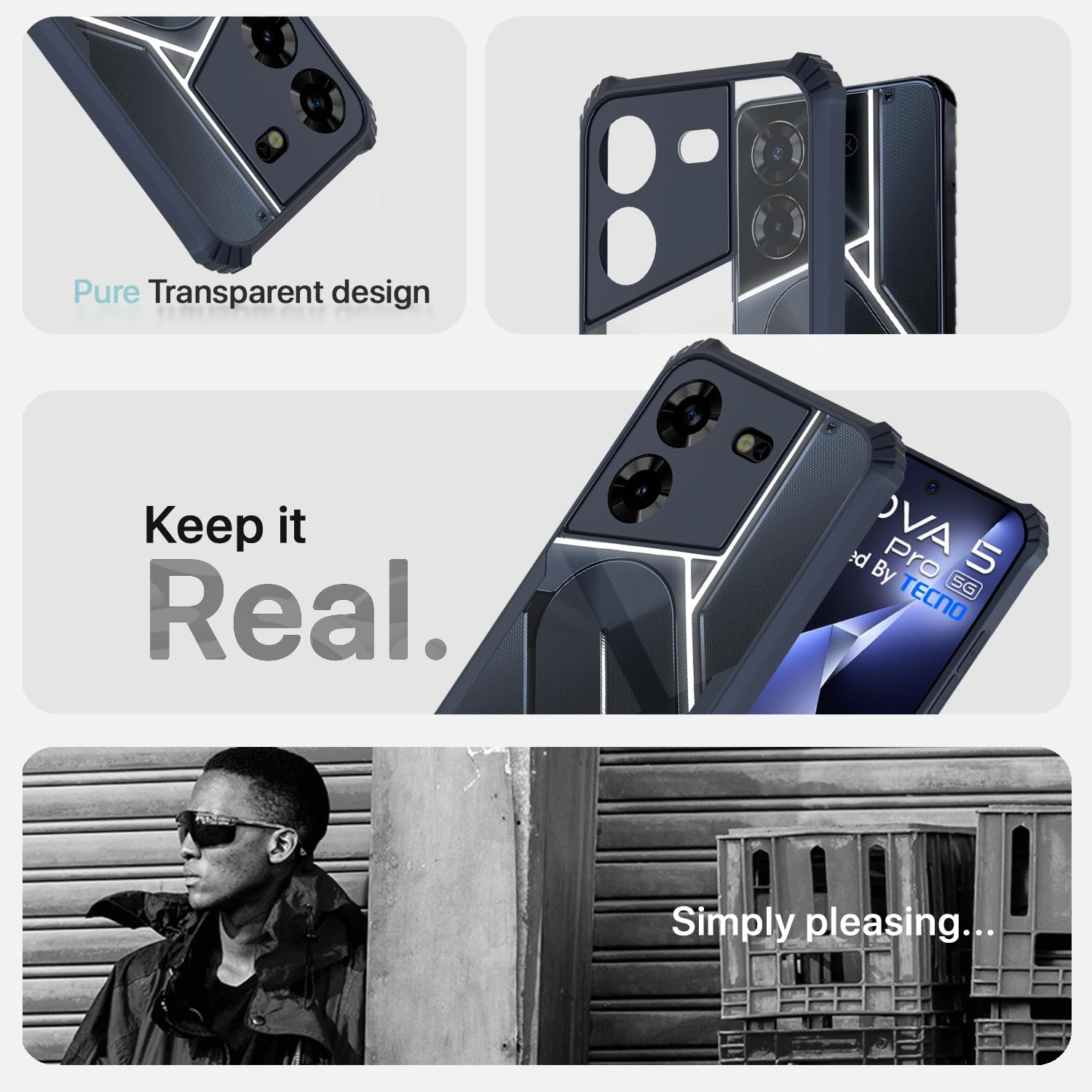 Pikkme Tecno Pova 5/Pova 5 Pro 5G Clear blue mobile back cover – photo 4