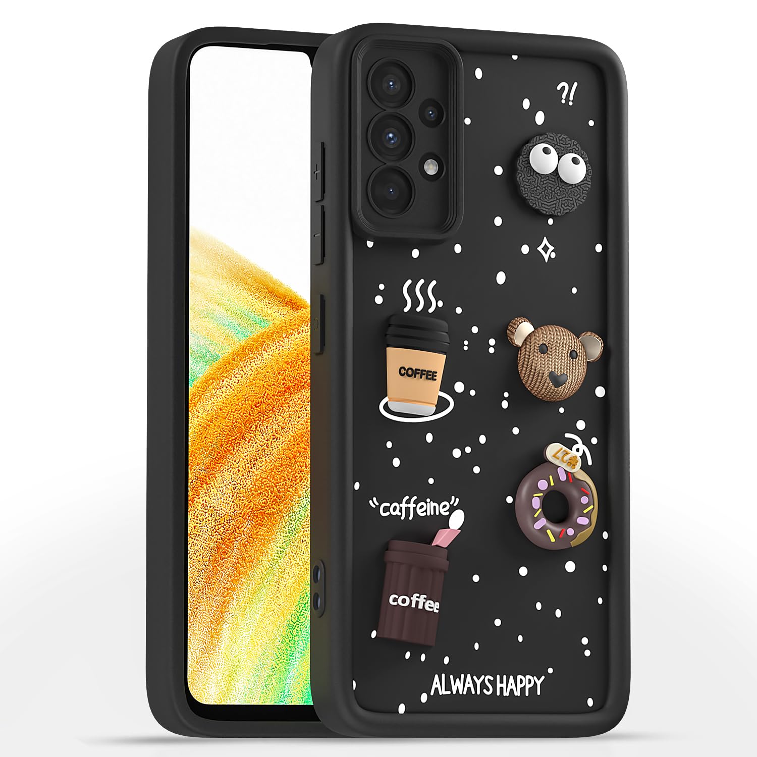 Samsung A33 5G/3D mobile cover in black by Pikkme