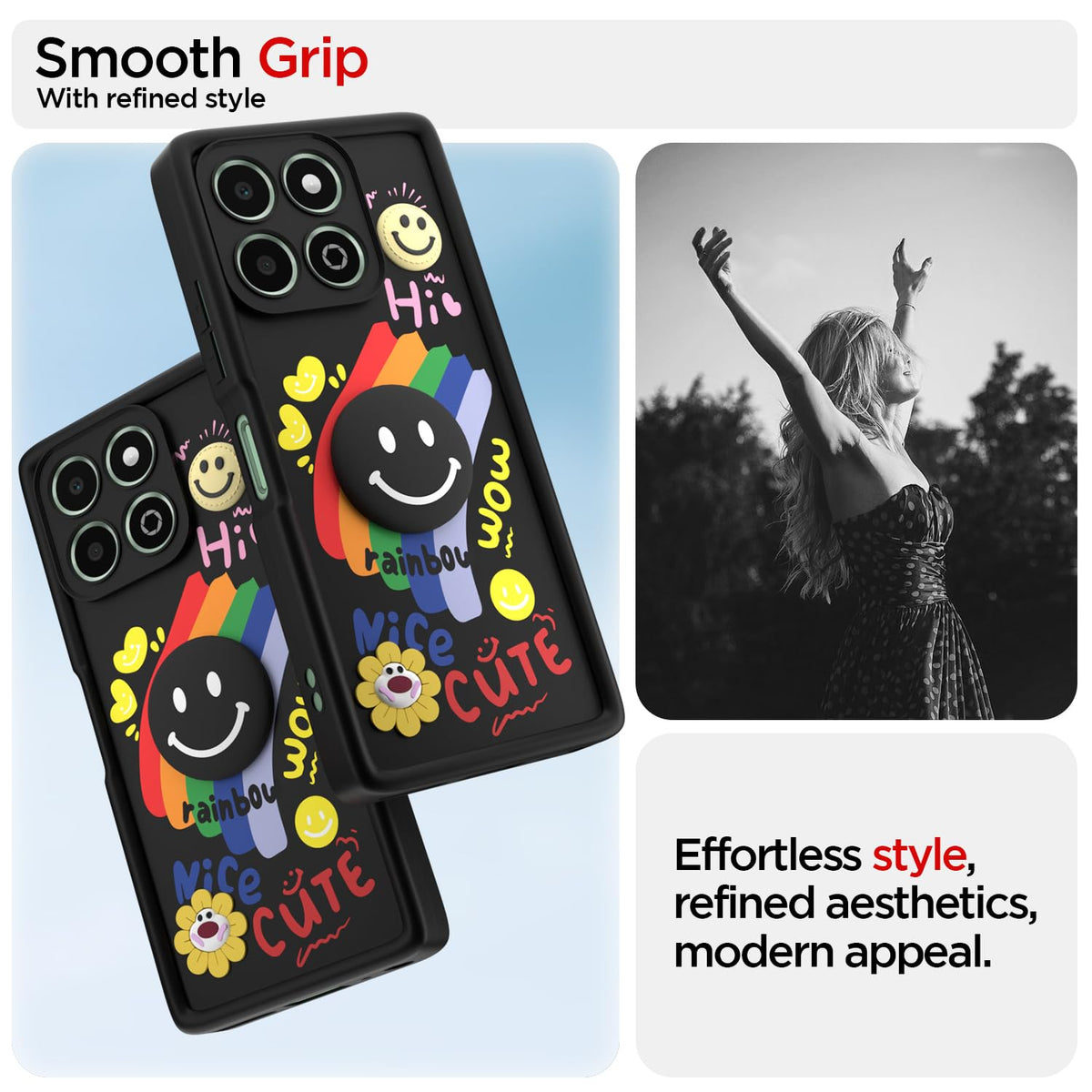 Black Soft Silicone mobile cover for Honor X6b – Pikkme – photo 2