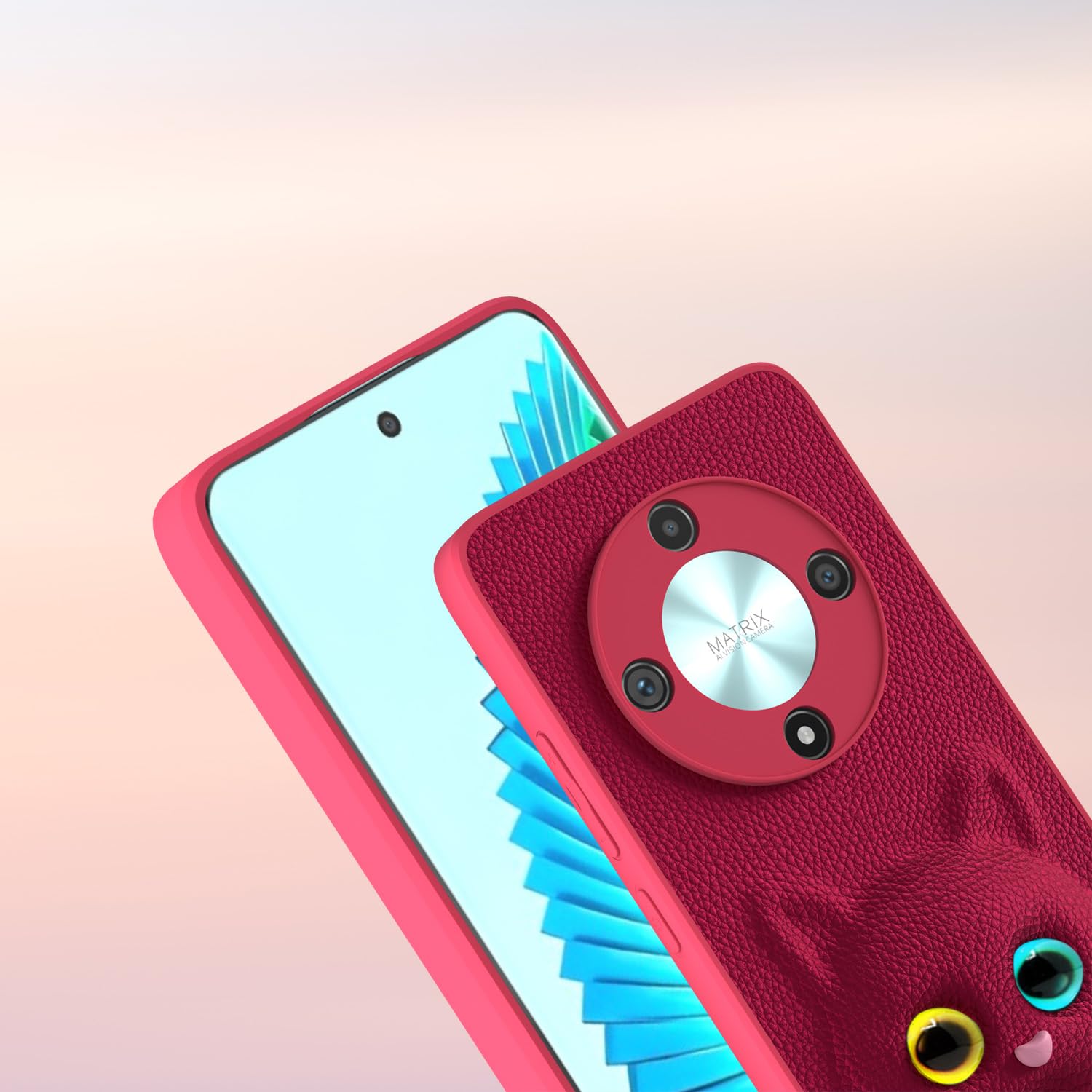 Pikkme Honor X9b 5G Kitty Back Cover (Pink)