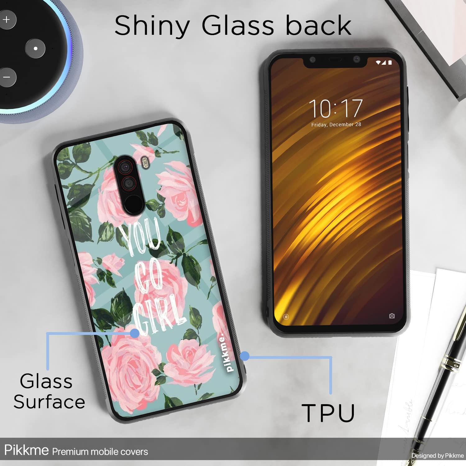 Pikkme Poco F1 Flower mobile back cover – photo 3