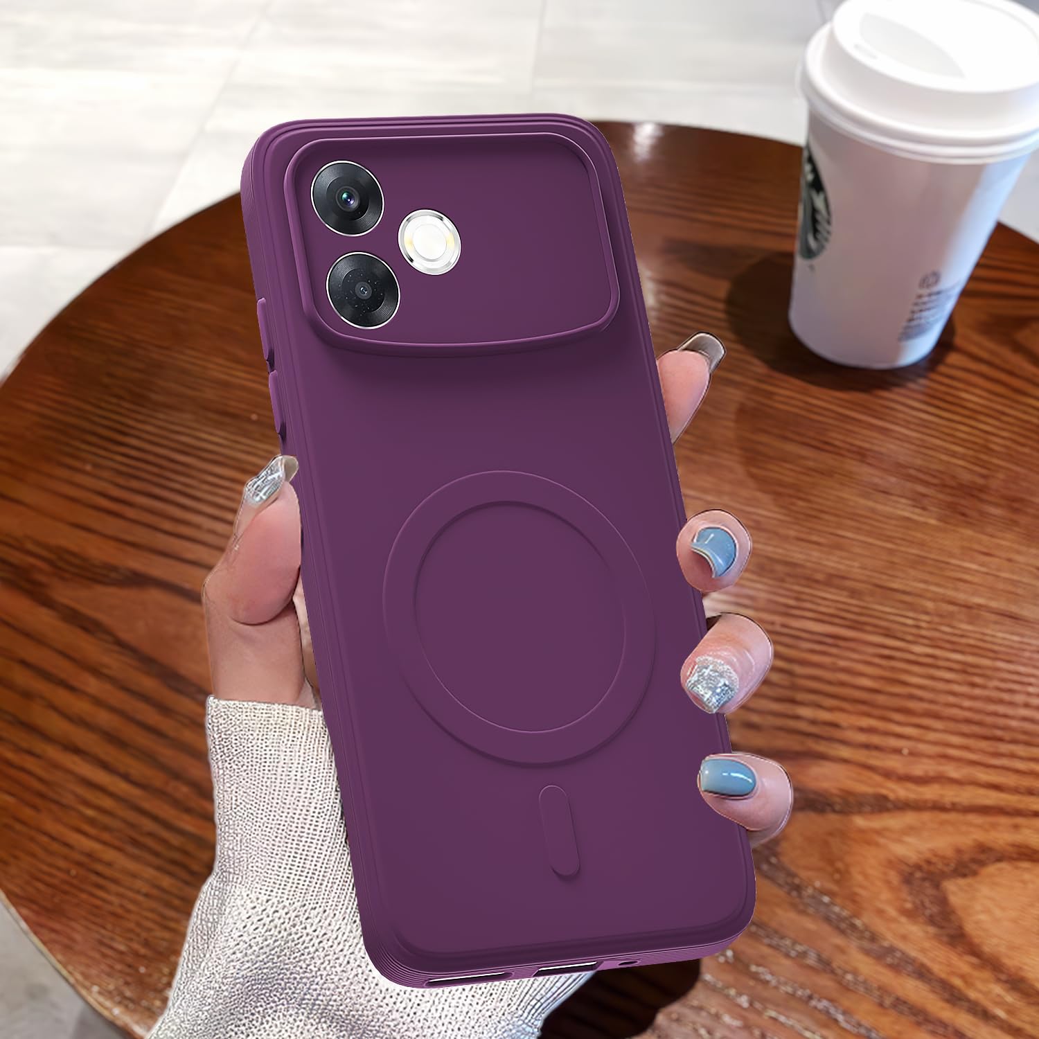 Oppo F33 Pro 5G MagSafe mobile back cover in purple by Pikkme – photo 7