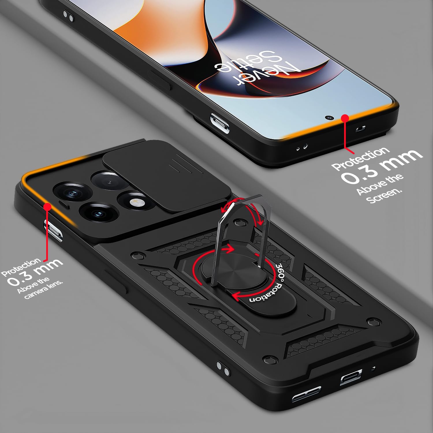 OnePlus 11R 5G D10 Camera Shield mobile cover in black by Pikkme – photo 4