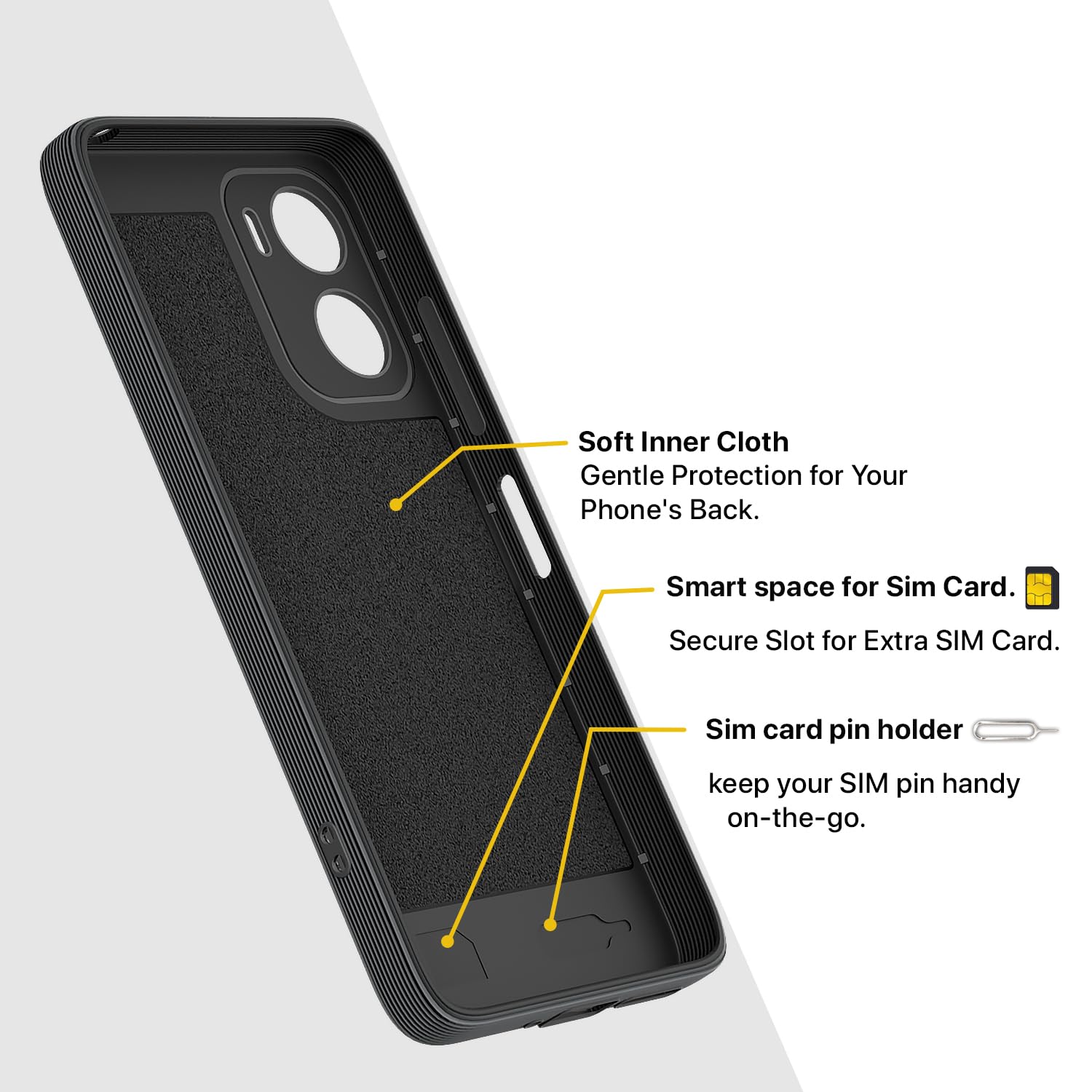 Moto G06 Power Silicone mobile cover in grey by Pikkme – photo 6
