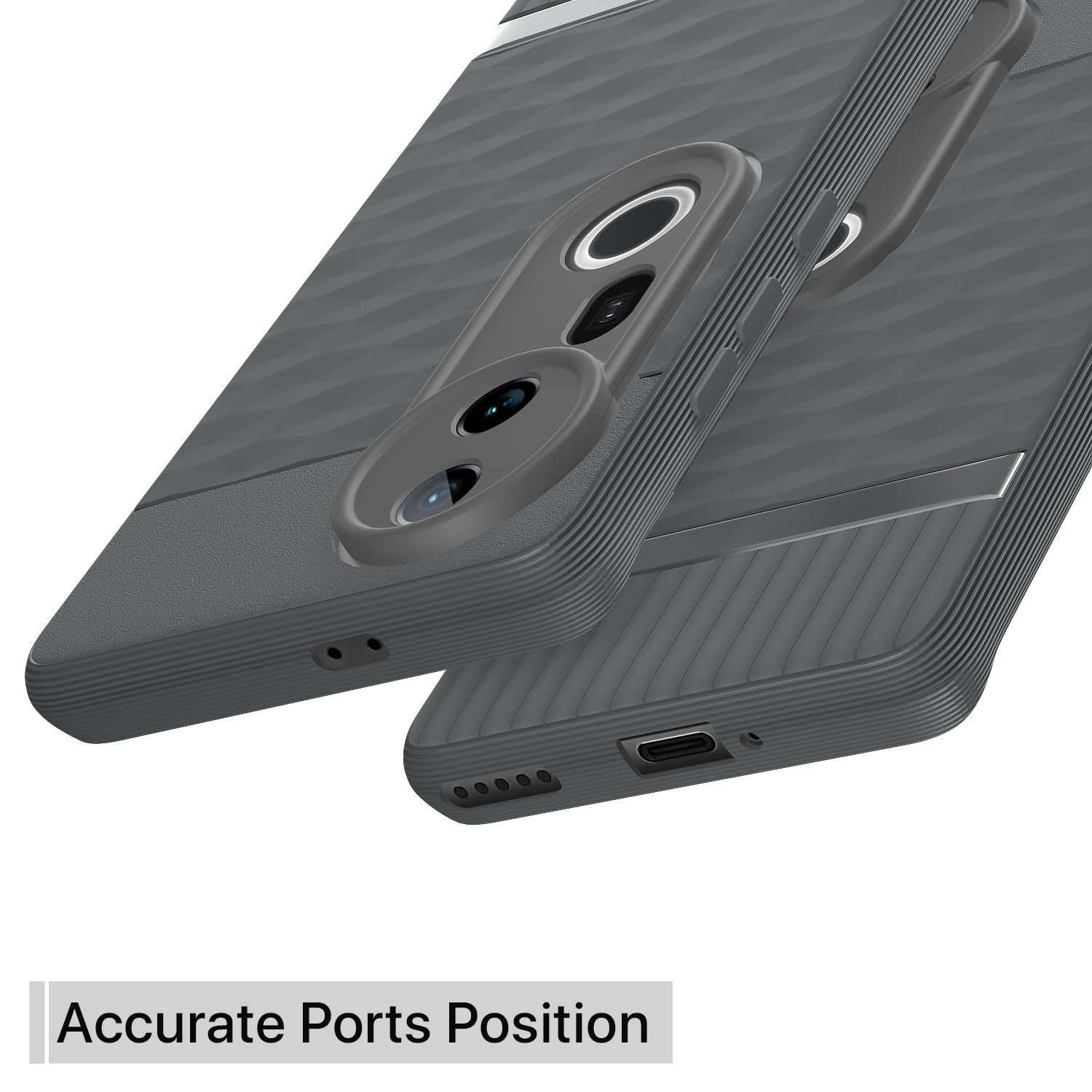 Pikkme Vivo T4 Ultra 5G Shockproof Soft Flexible Gencase Back Cover (Grey)