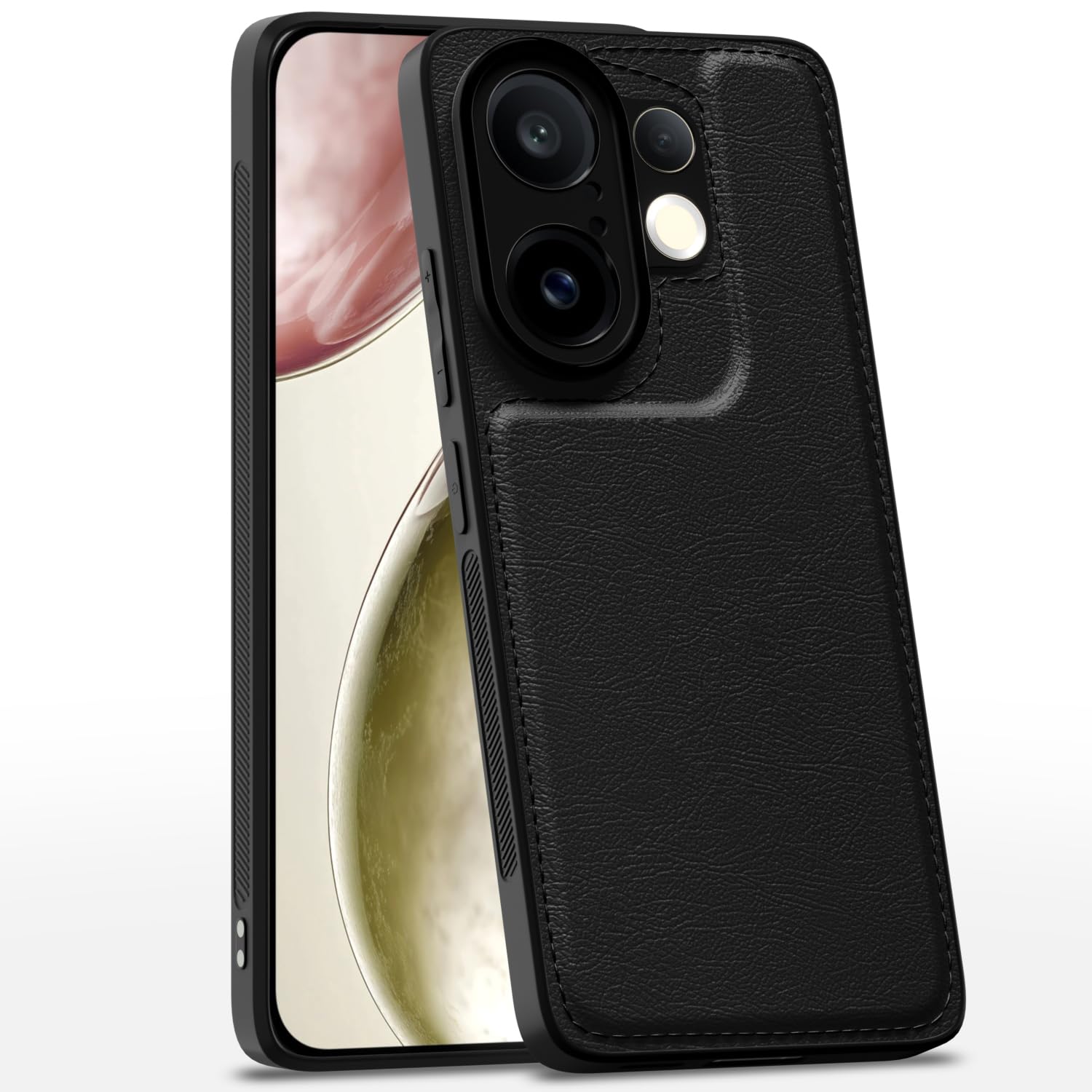 Pikkme black mobile back cover for Vivo X200 FE 5G